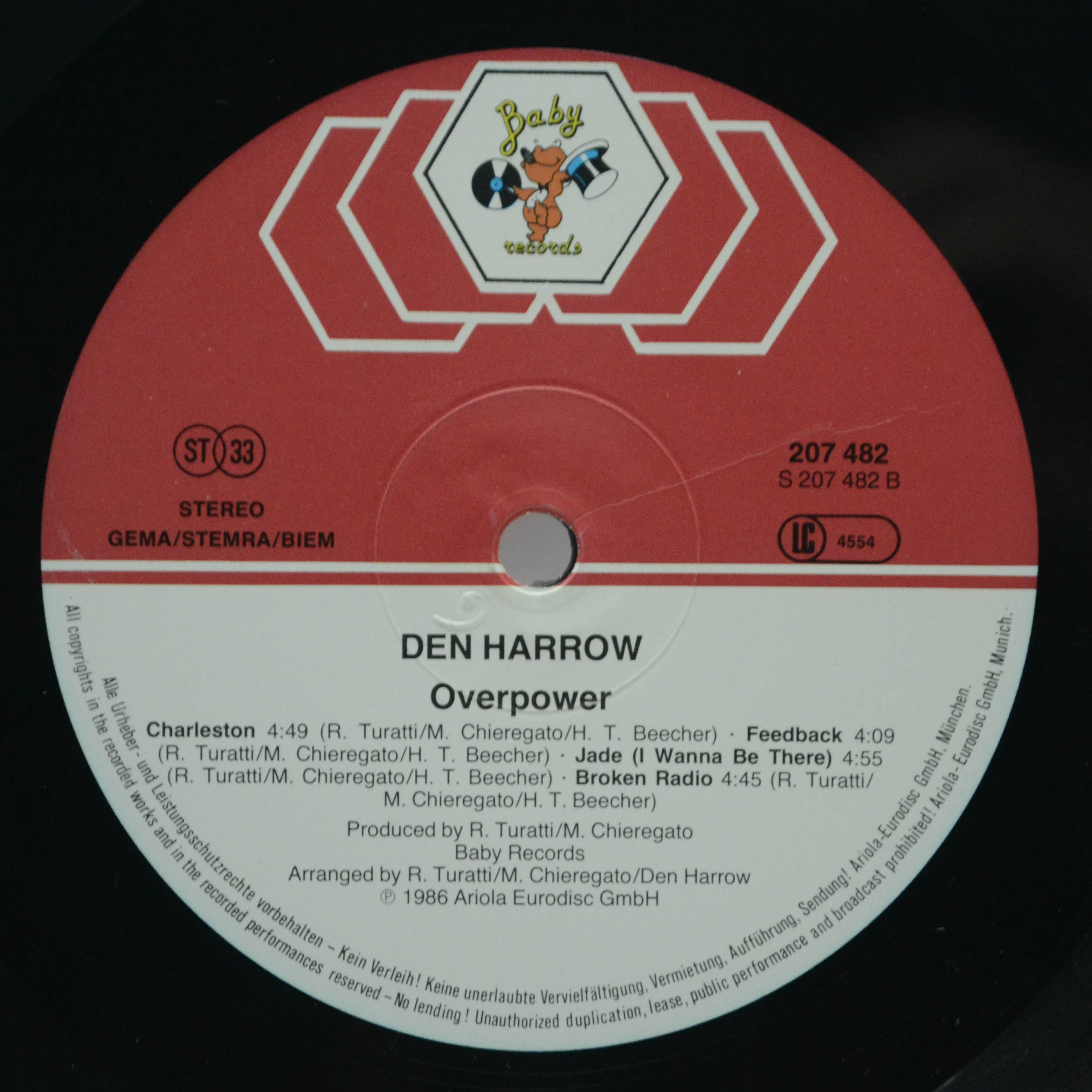 Den Harrow — Overpower, 1986