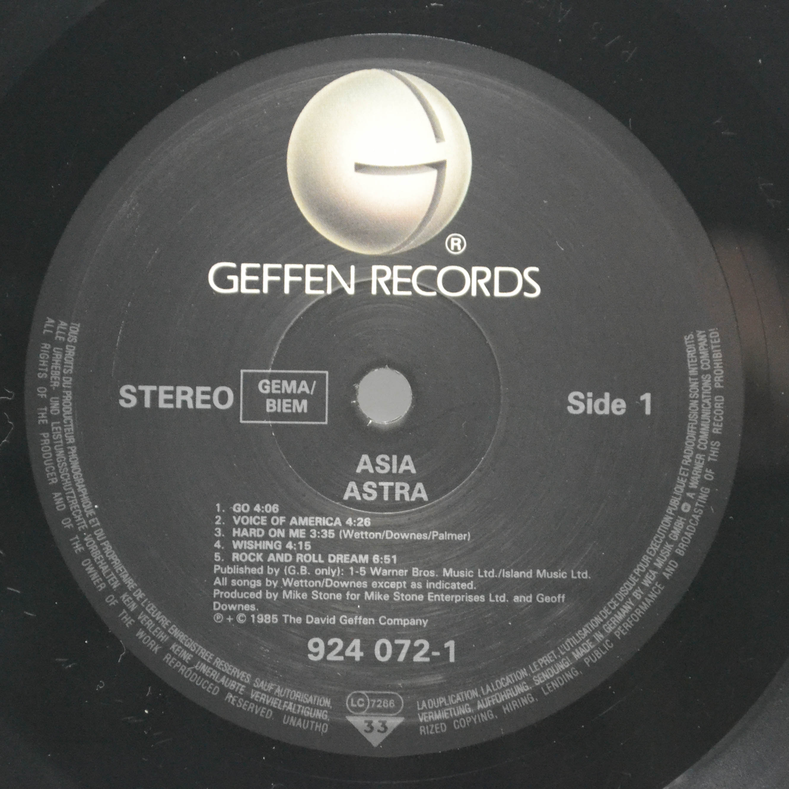 Asia — Astra, 1985