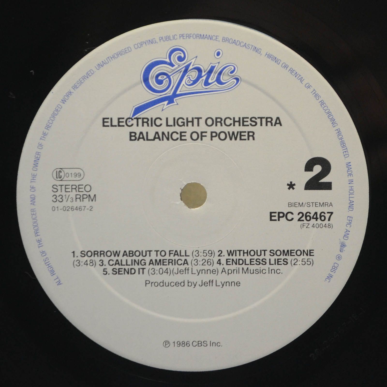Electric Light Orchestra — Balance Of Power, 1986