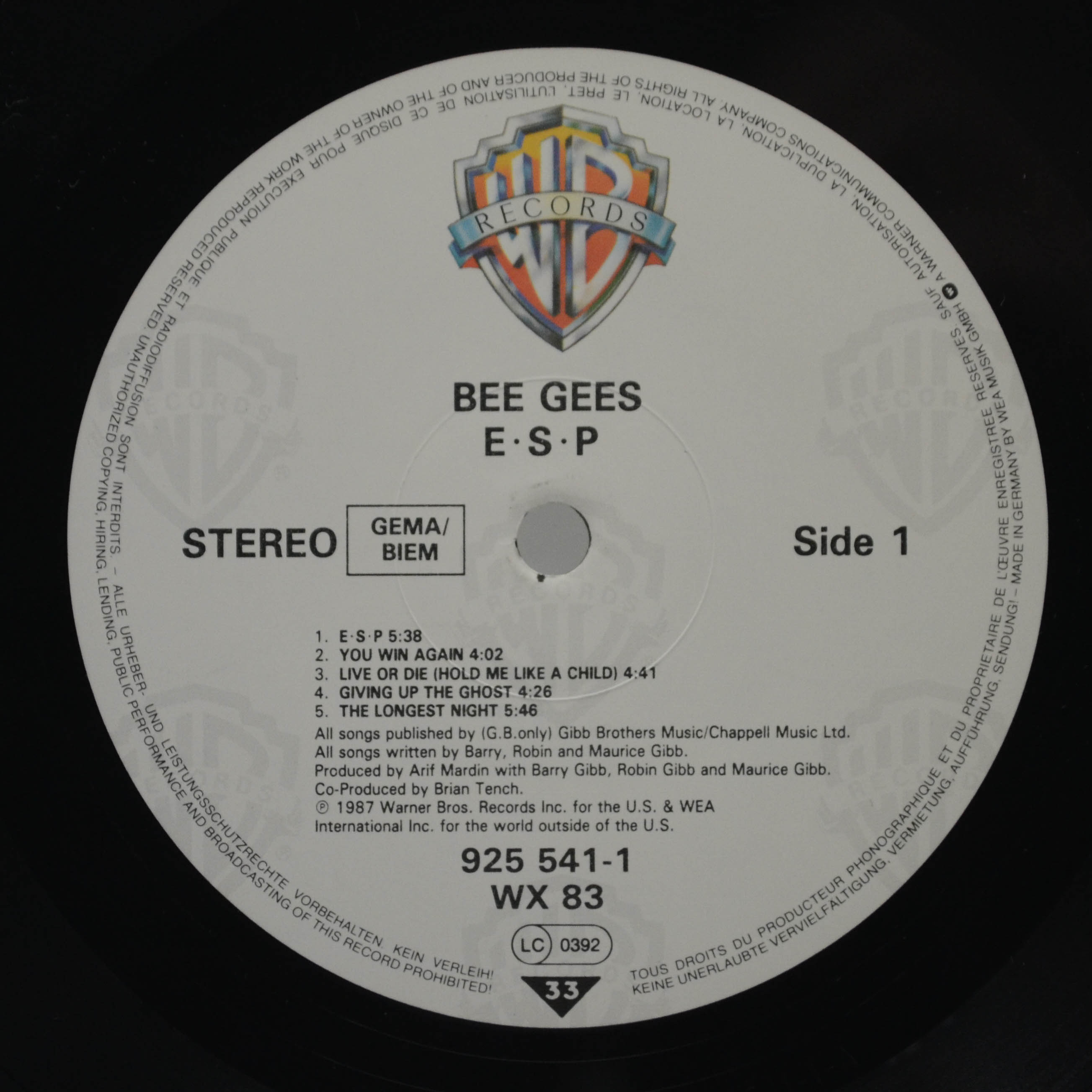 Bee Gees — E·S·P, 1987