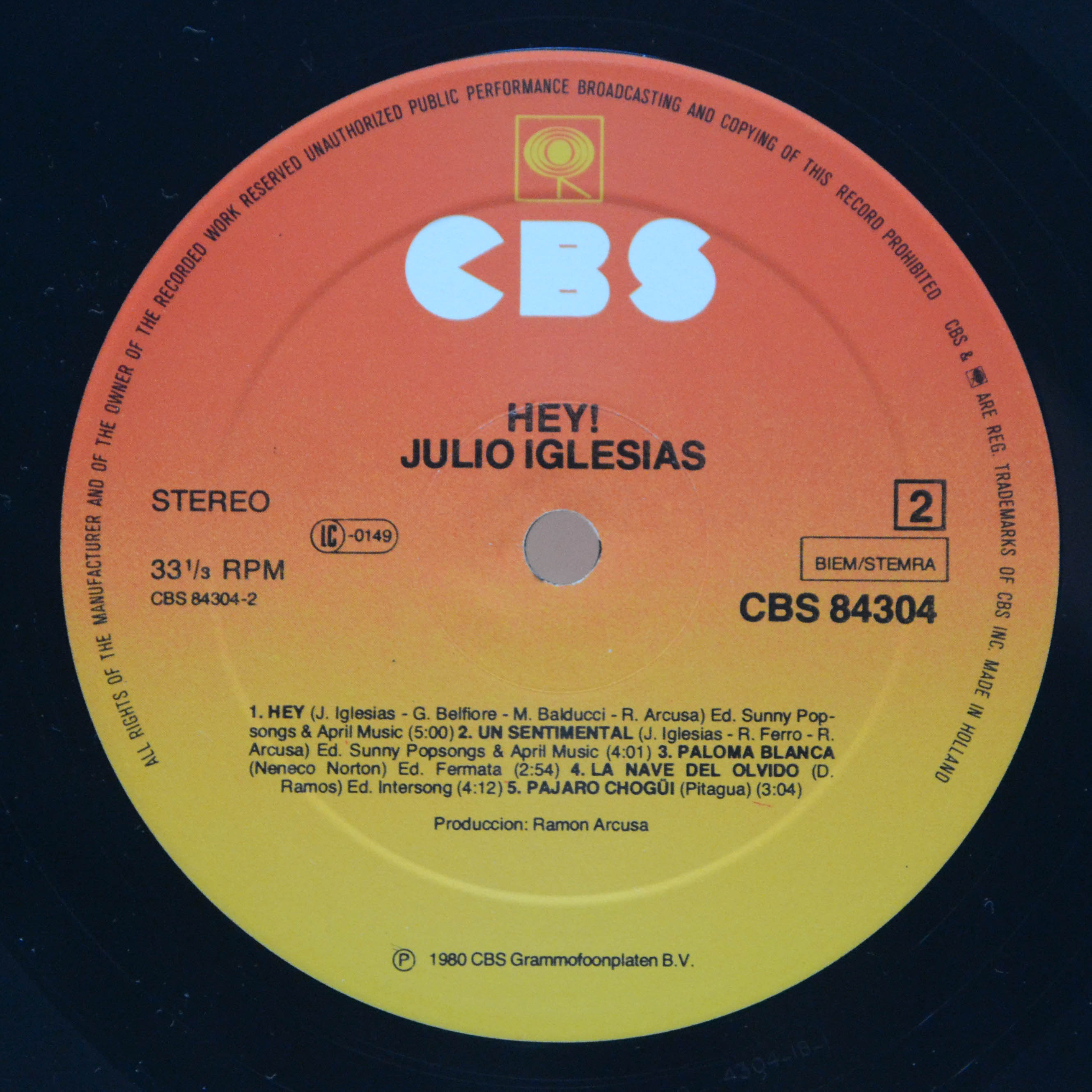 Julio Iglesias — Hey!, 1980