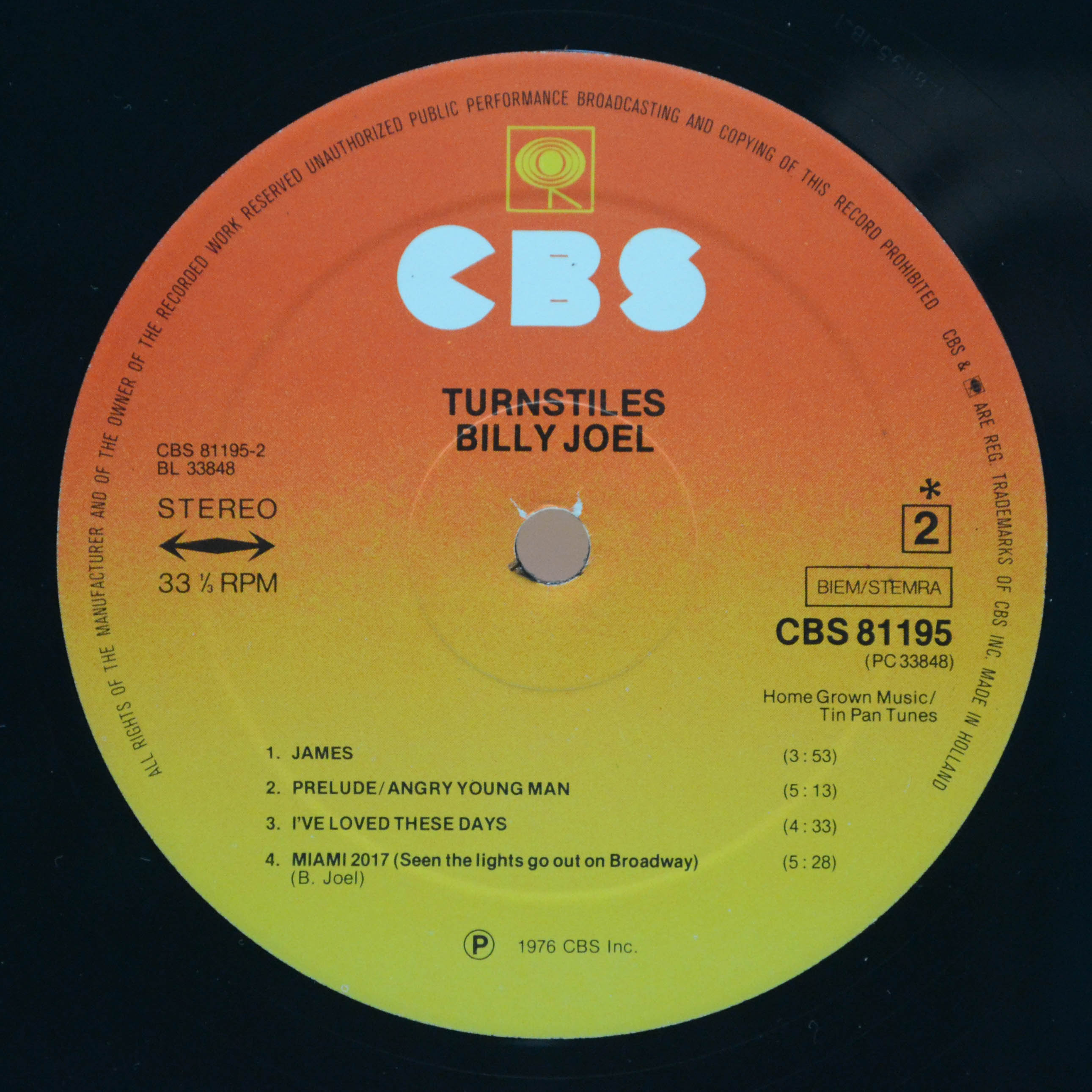 Billy Joel — Turnstiles, 1976