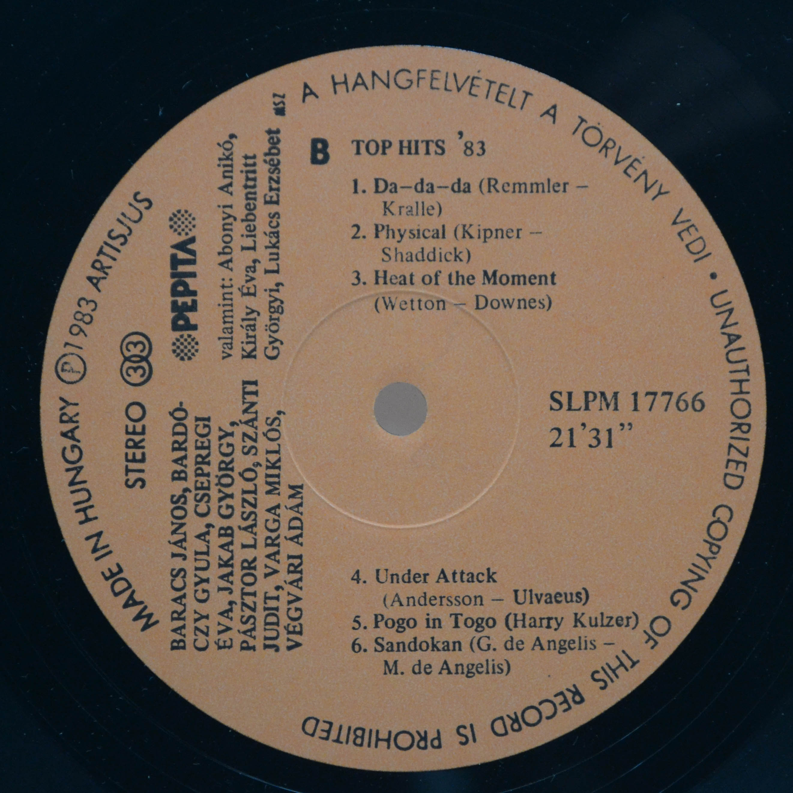 Various — Top Hits '83, 1983