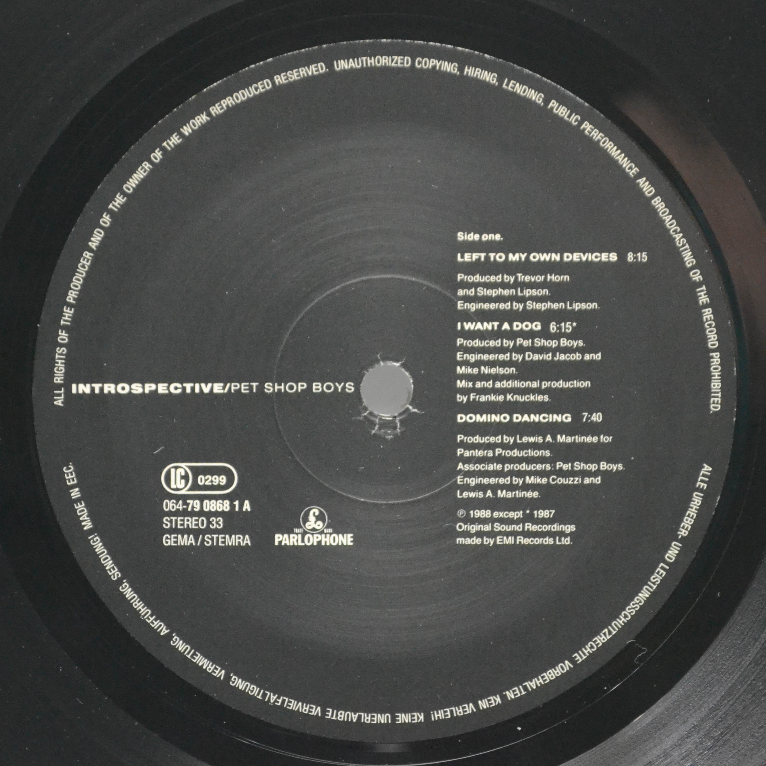 Pet Shop Boys — Introspective, 1988