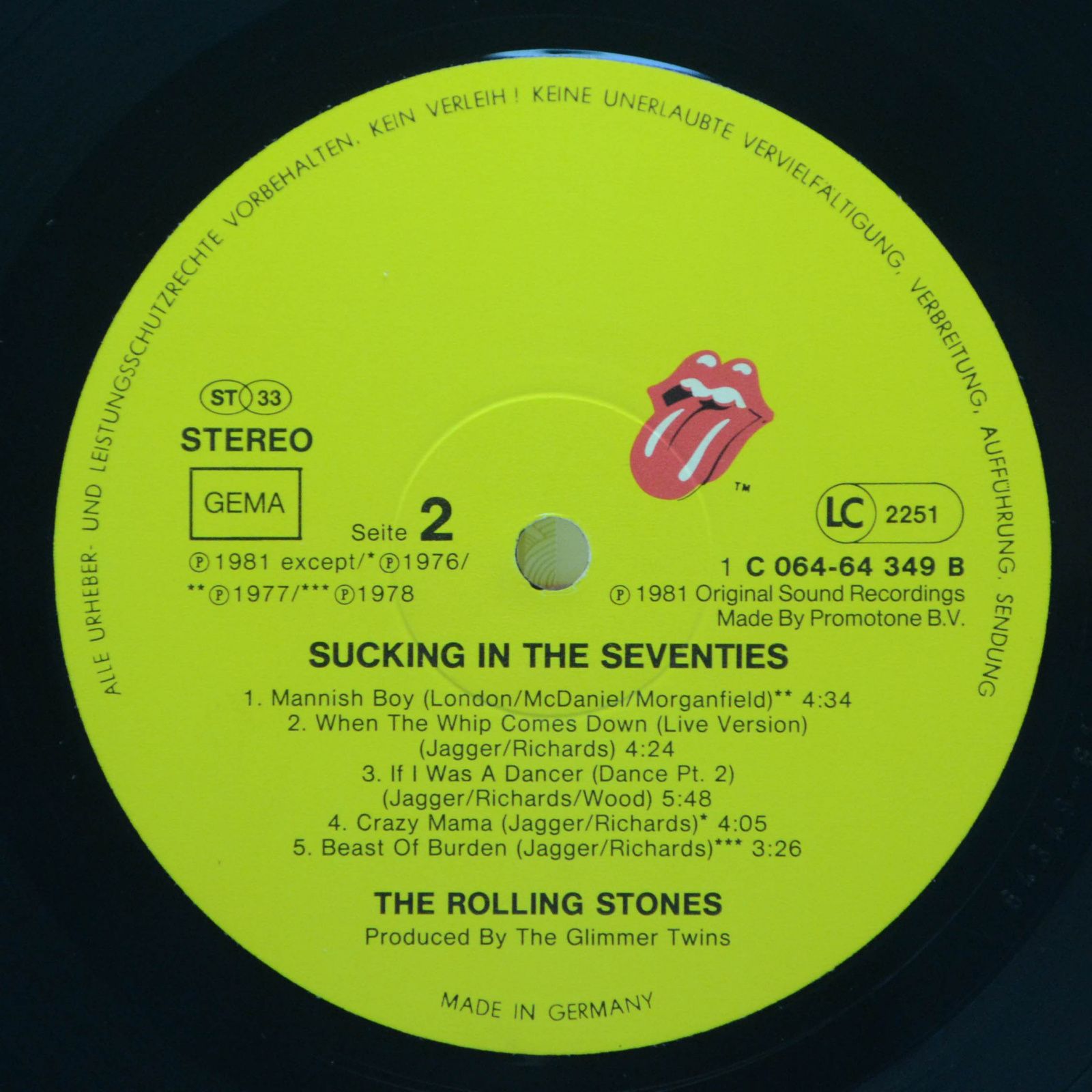 Rolling Stones — Sucking In The Seventies, 1981