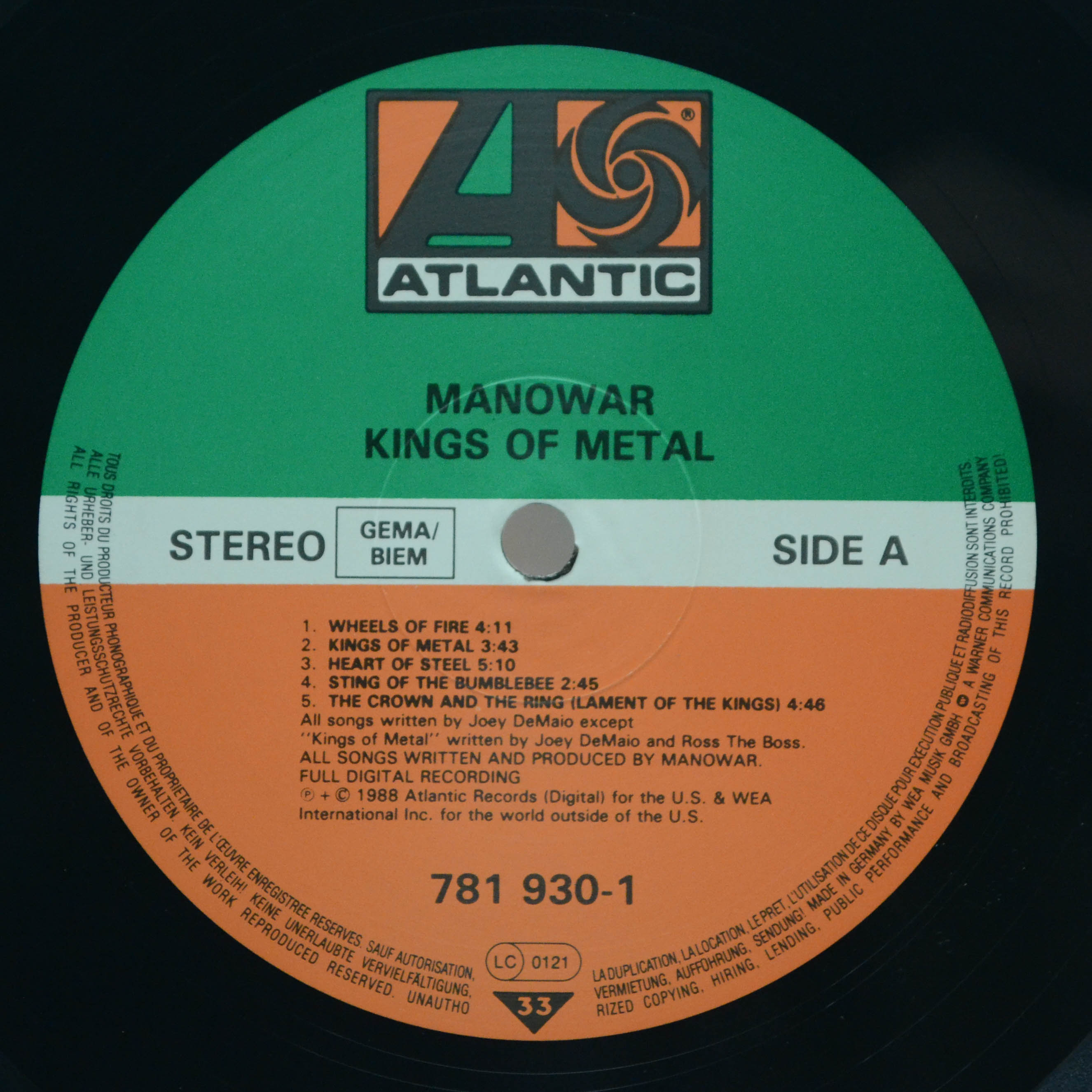Manowar — Kings Of Metal, 1988