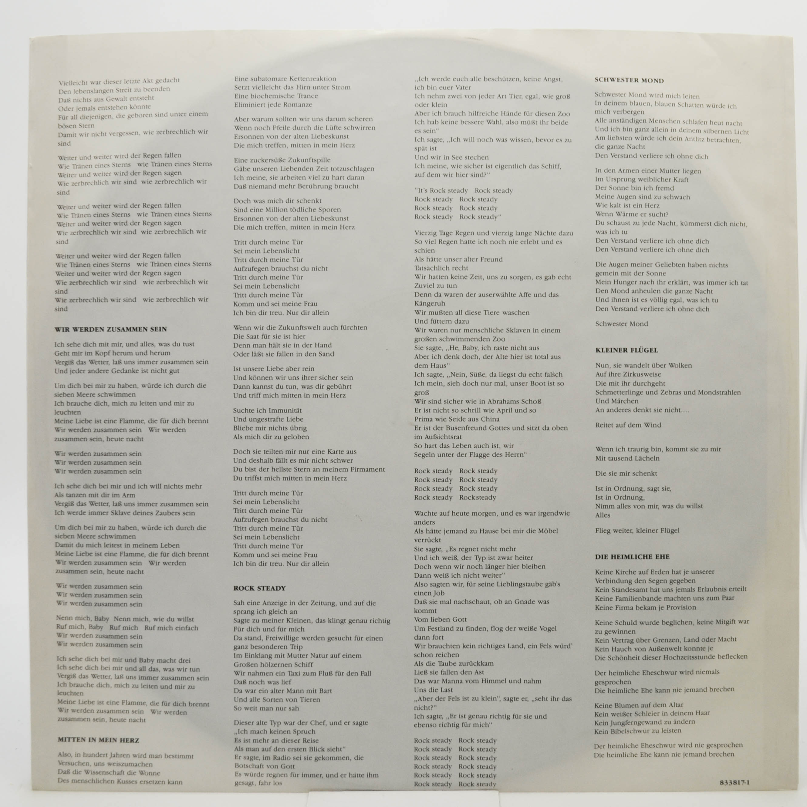 Sting — ...Nothing Like The Sun (2LP), 1987