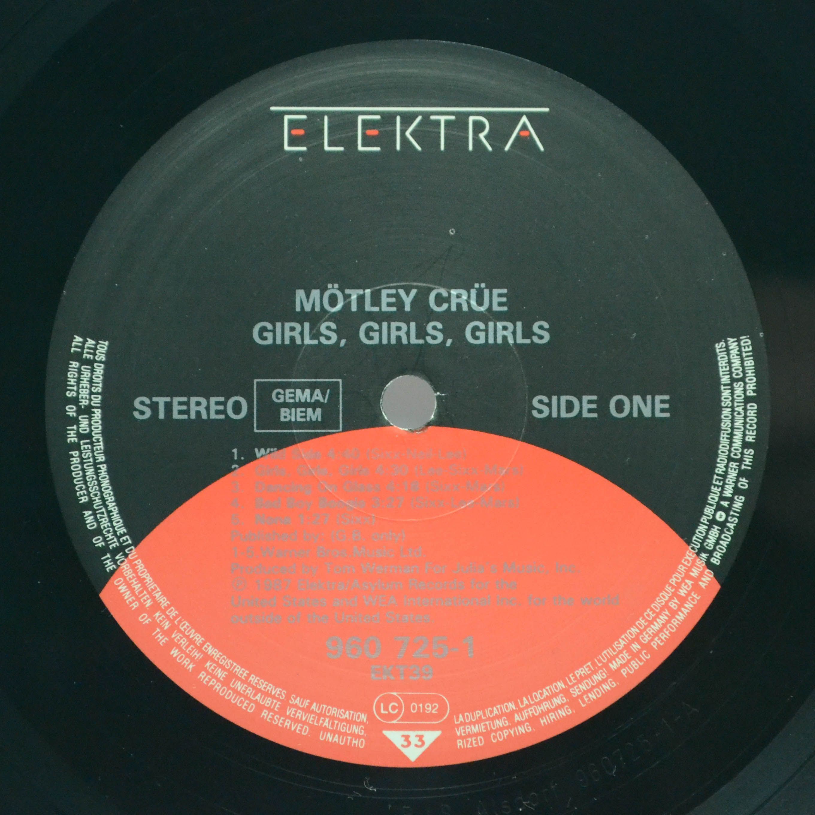 Mötley Crüe — Girls, Girls, Girls, 1987