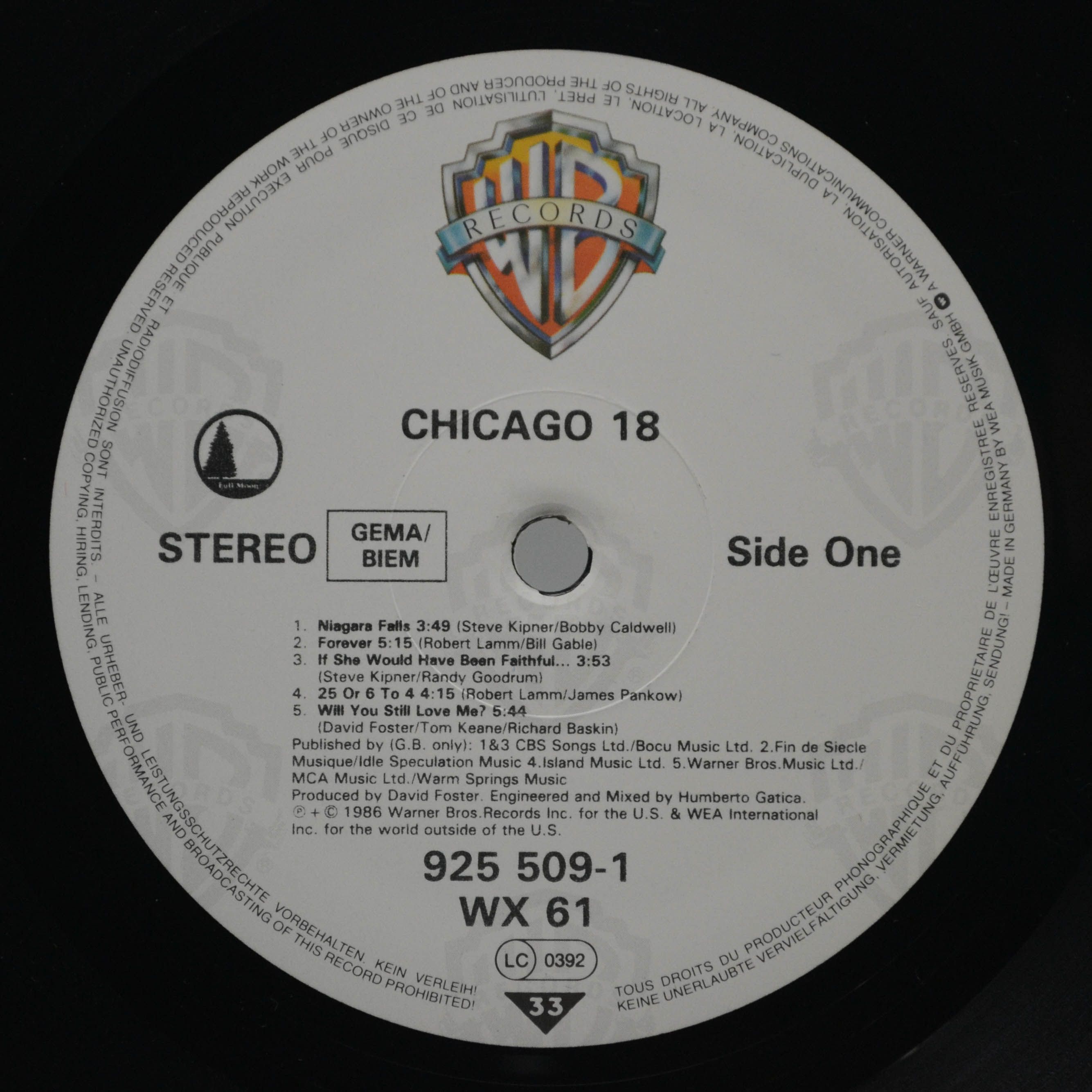 Chicago — Chicago 18, 1986