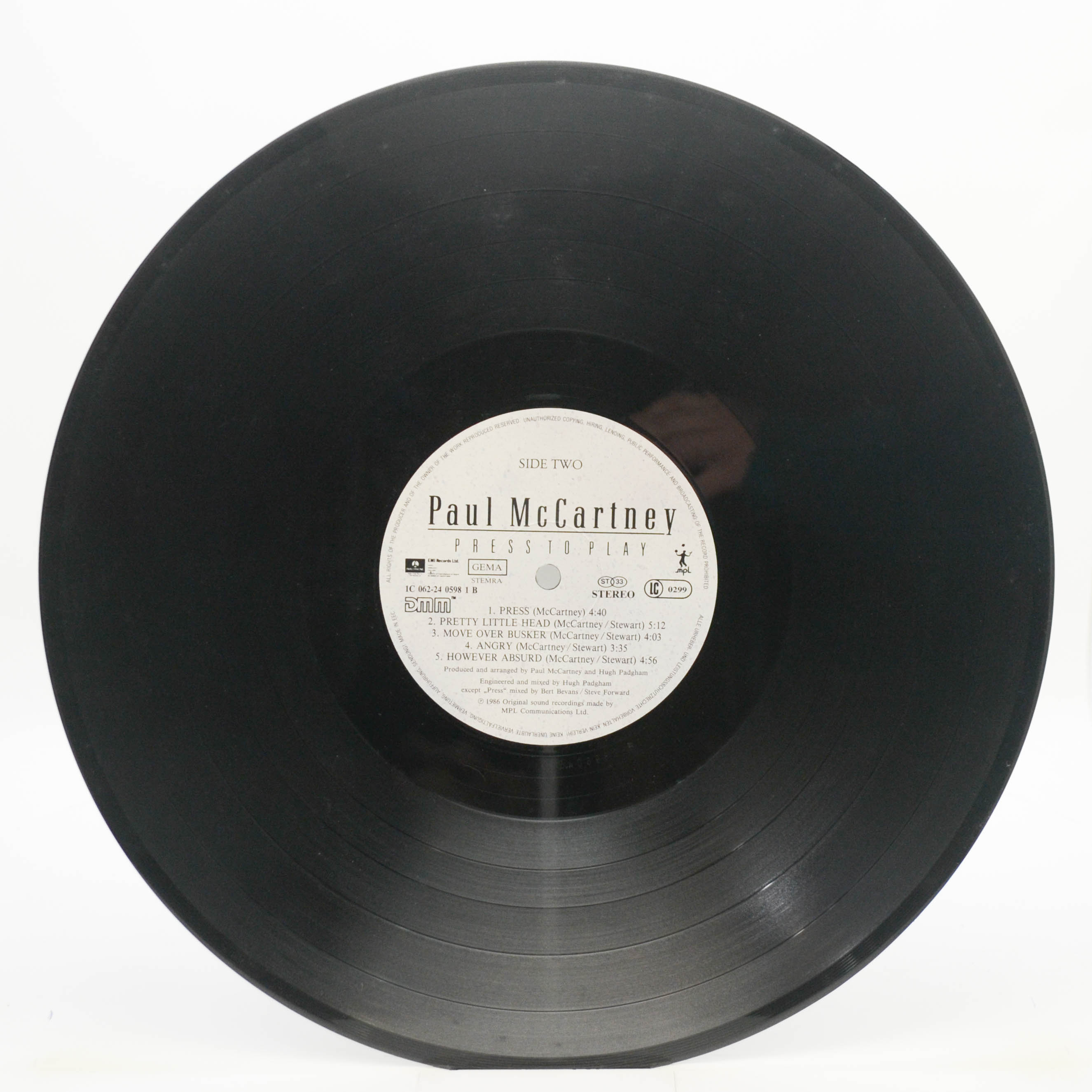 Paul McCartney — Press To Play, 1986