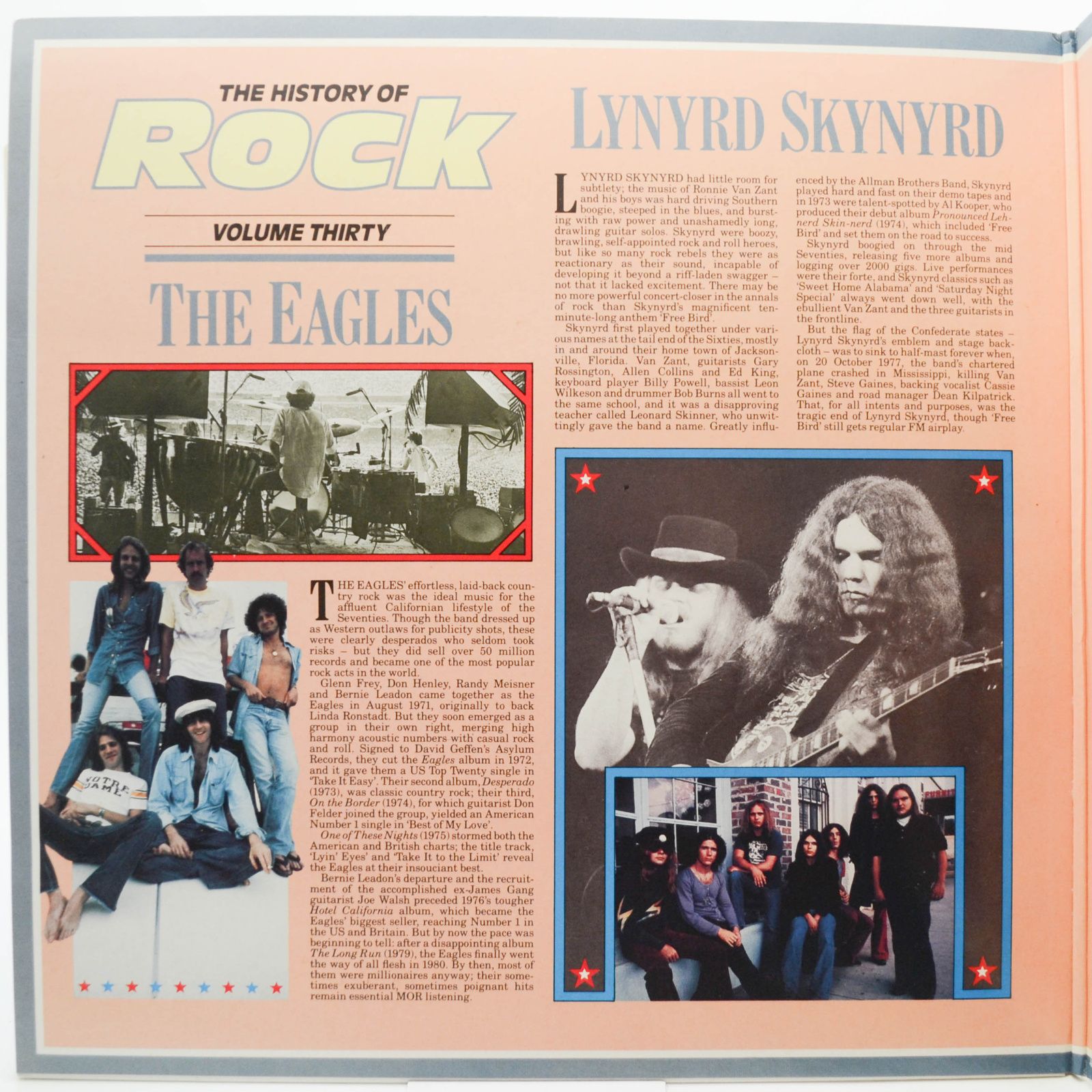 Eagles / Lynyrd Skynyrd / Steely Dan / Little Feat — The History Of Rock (Volume Thirty) (2LP, UK), 1985