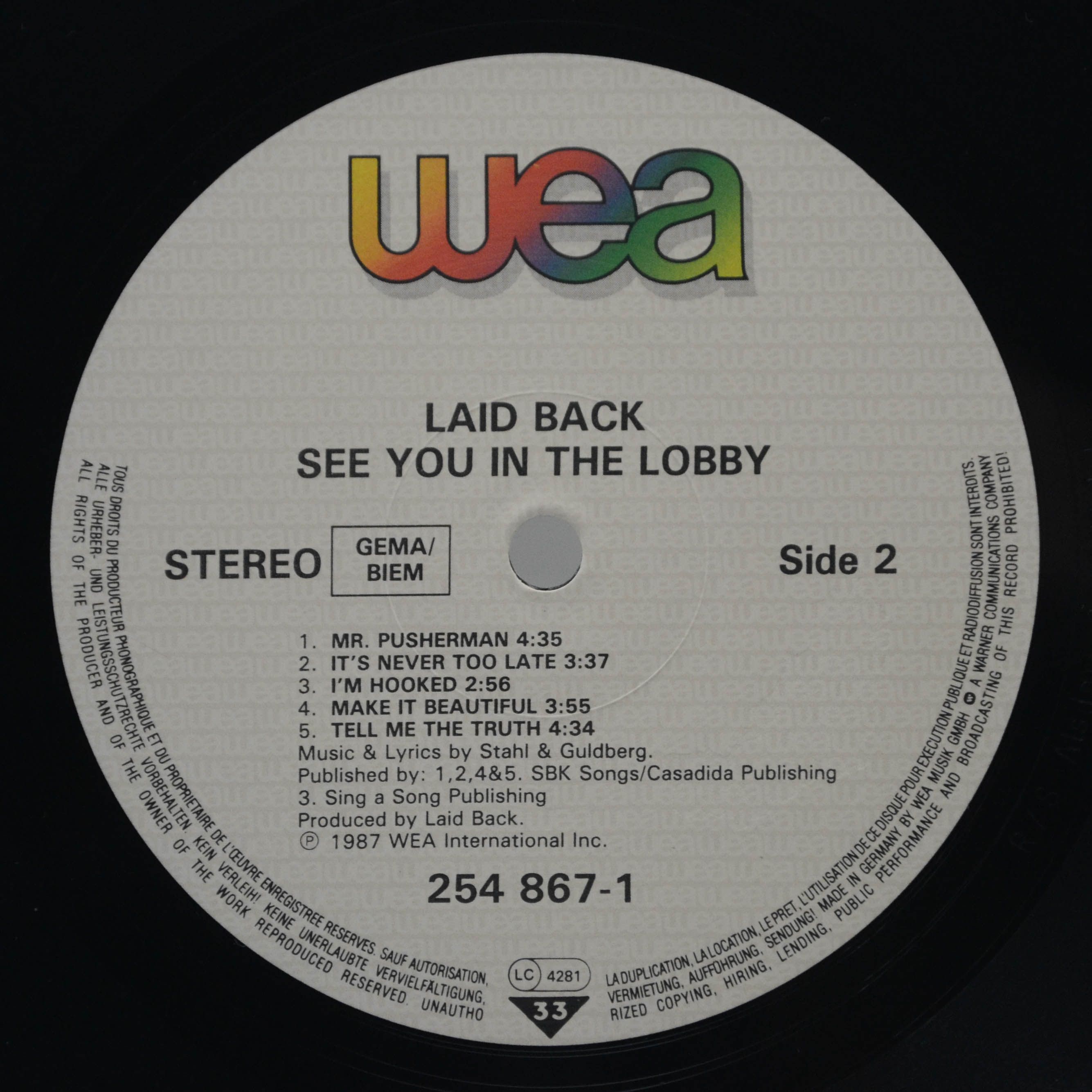 Laid Back — See You In The Lobby, 1987