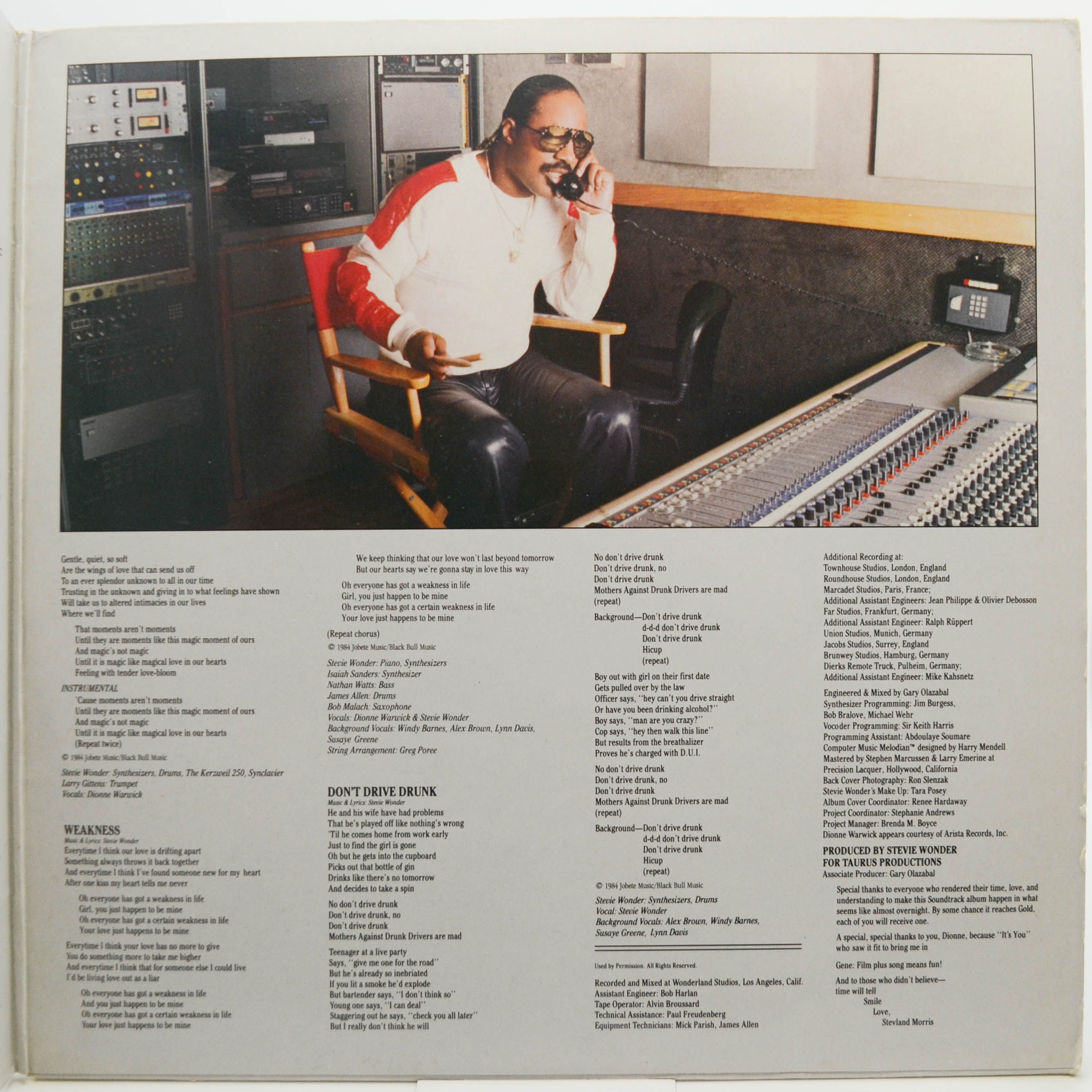 Stevie Wonder — The Woman In Red (Selections From The Original Motion Picture Soundtrack), 1984