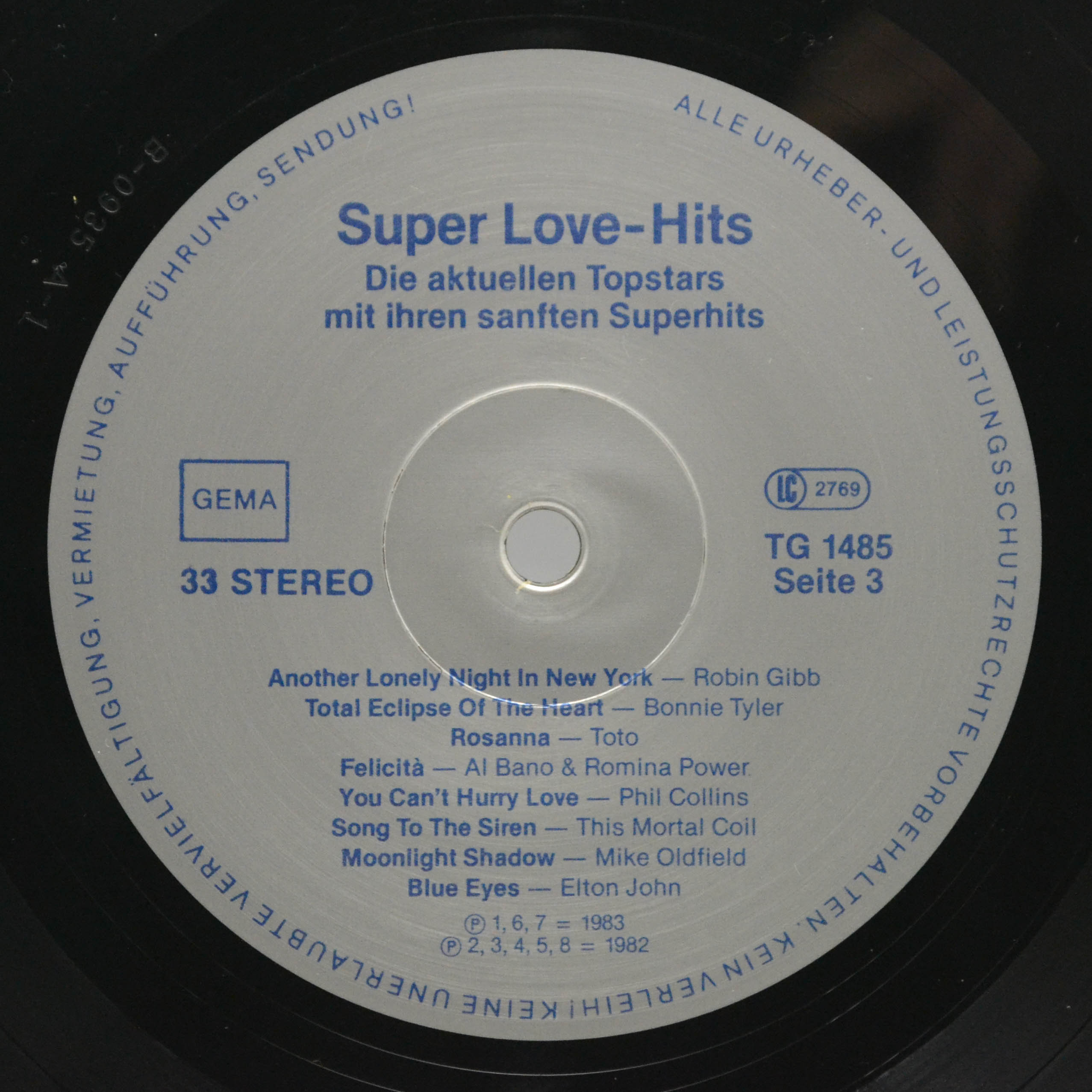 Various — Super Love Hits (2LP), 1984