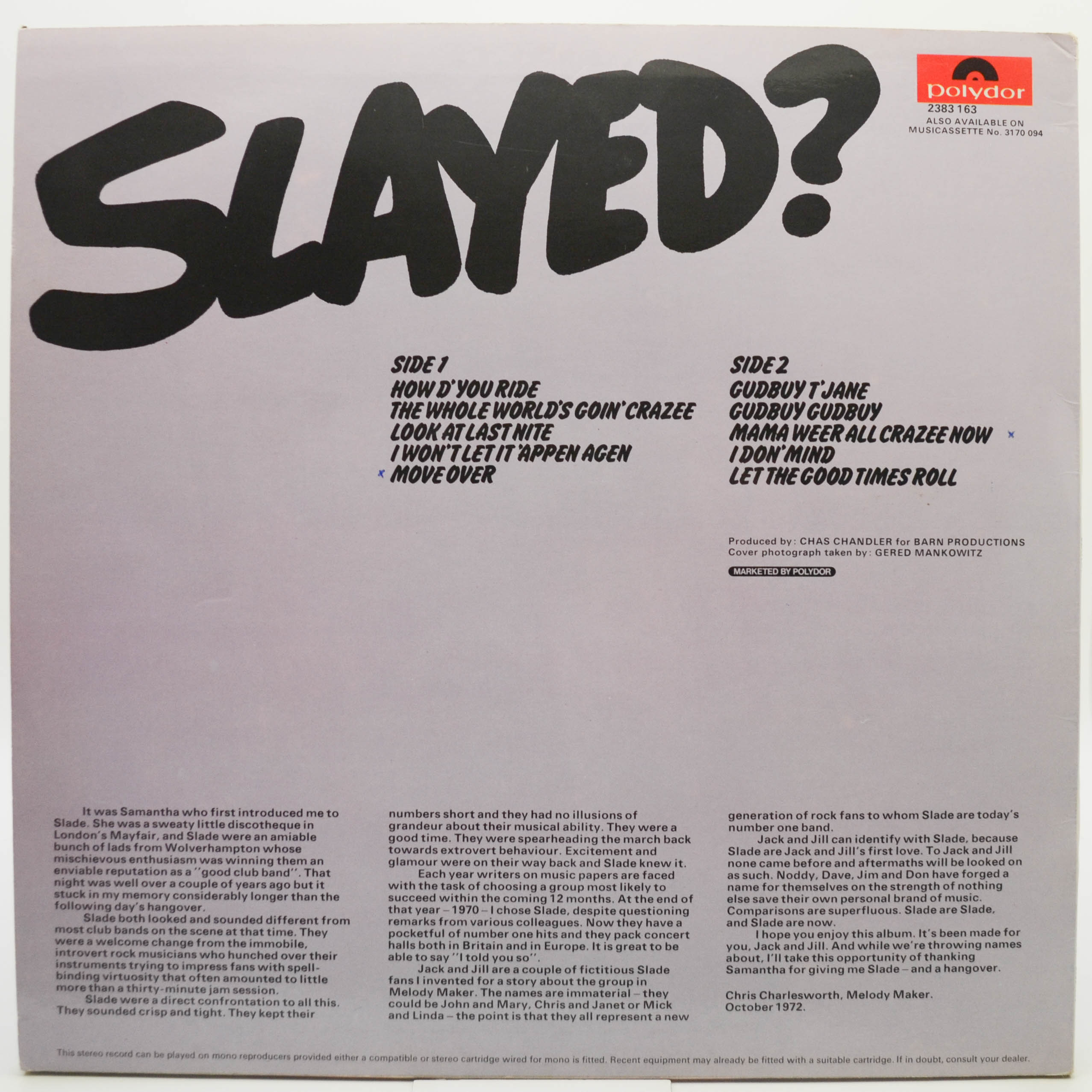 Slade — Slayed?, 1972