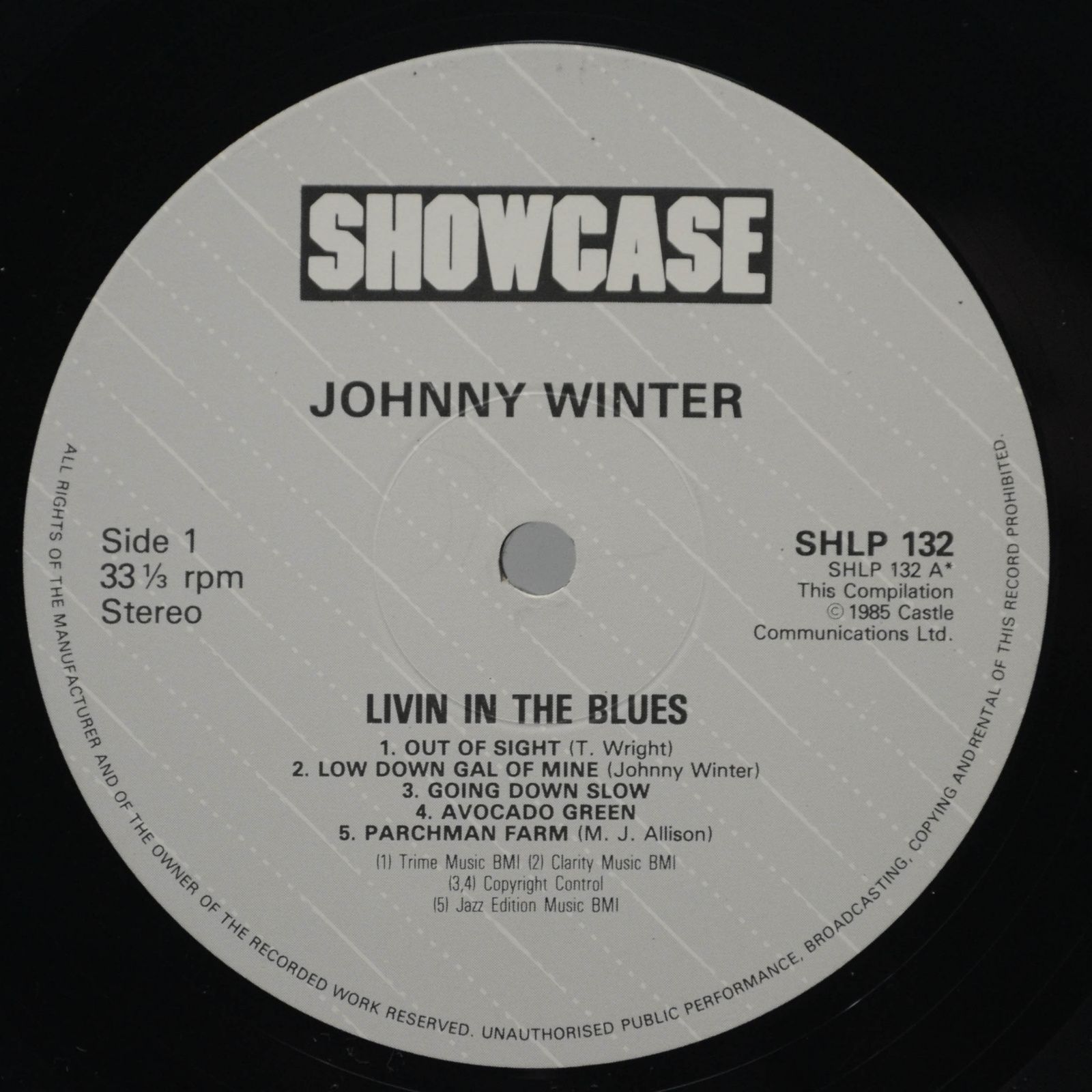 Johnny Winter — Livin' In The Blues (UK), 1985