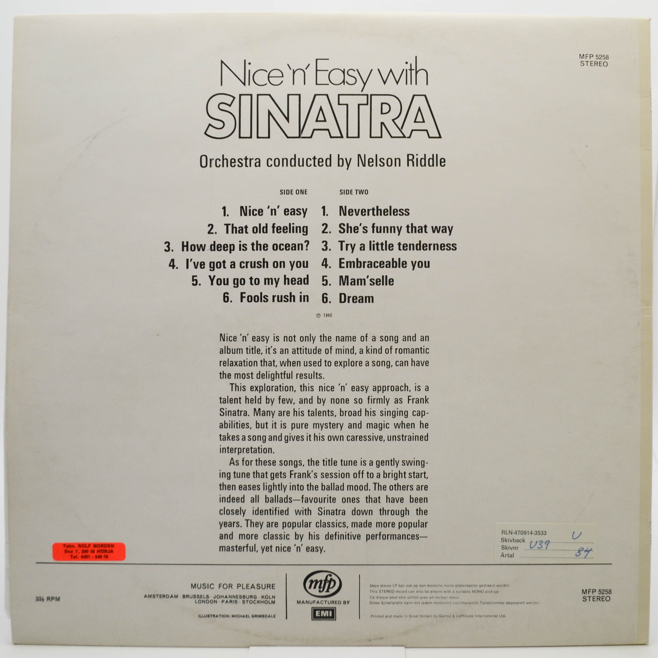 Frank Sinatra — Nice 'N' Easy (UK), 1960
