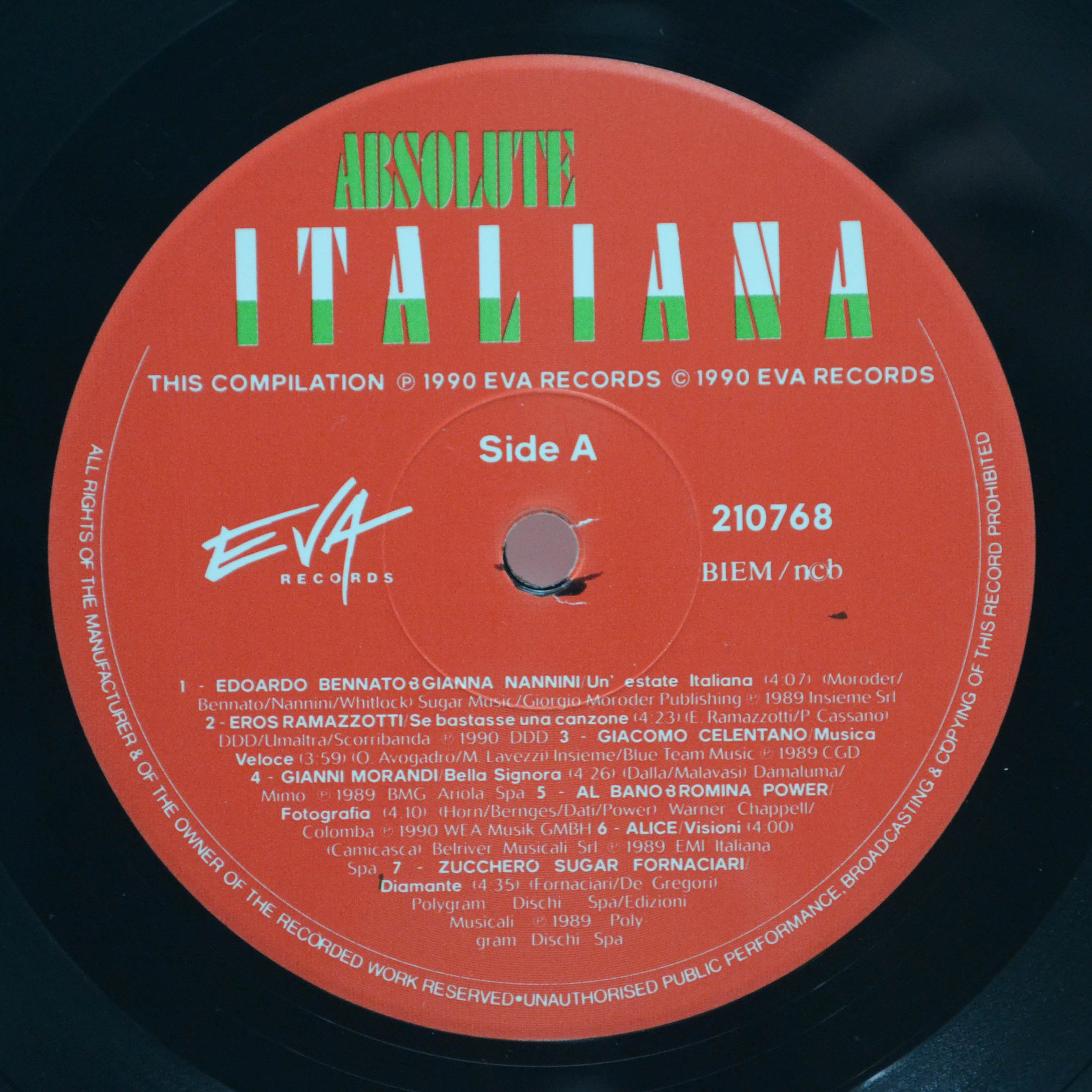 Various — Absolute Italiana, 1990