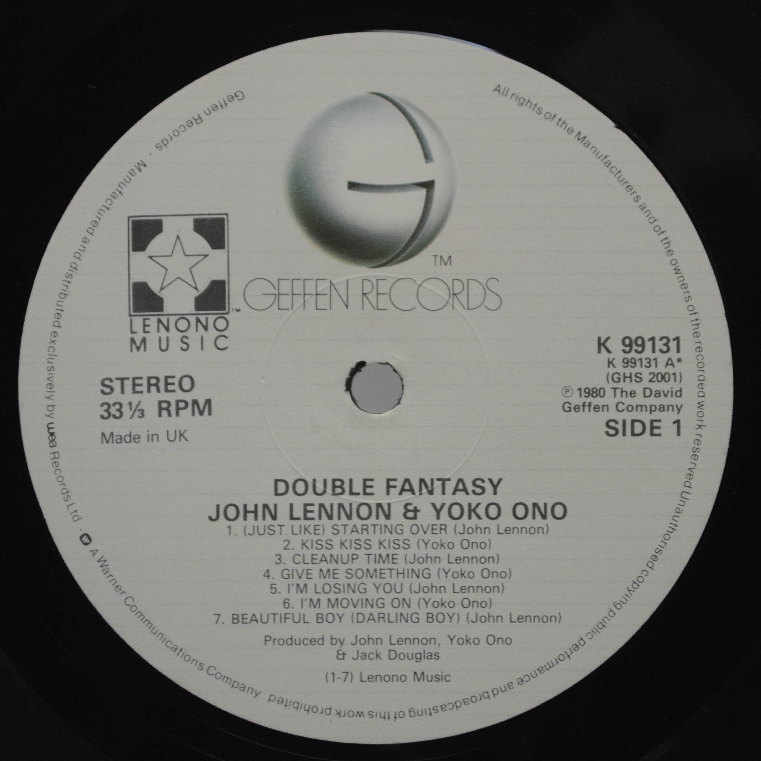Виниловая пластинка John Lennon & Yoko Ono — Double Fantasy (UK), 1980