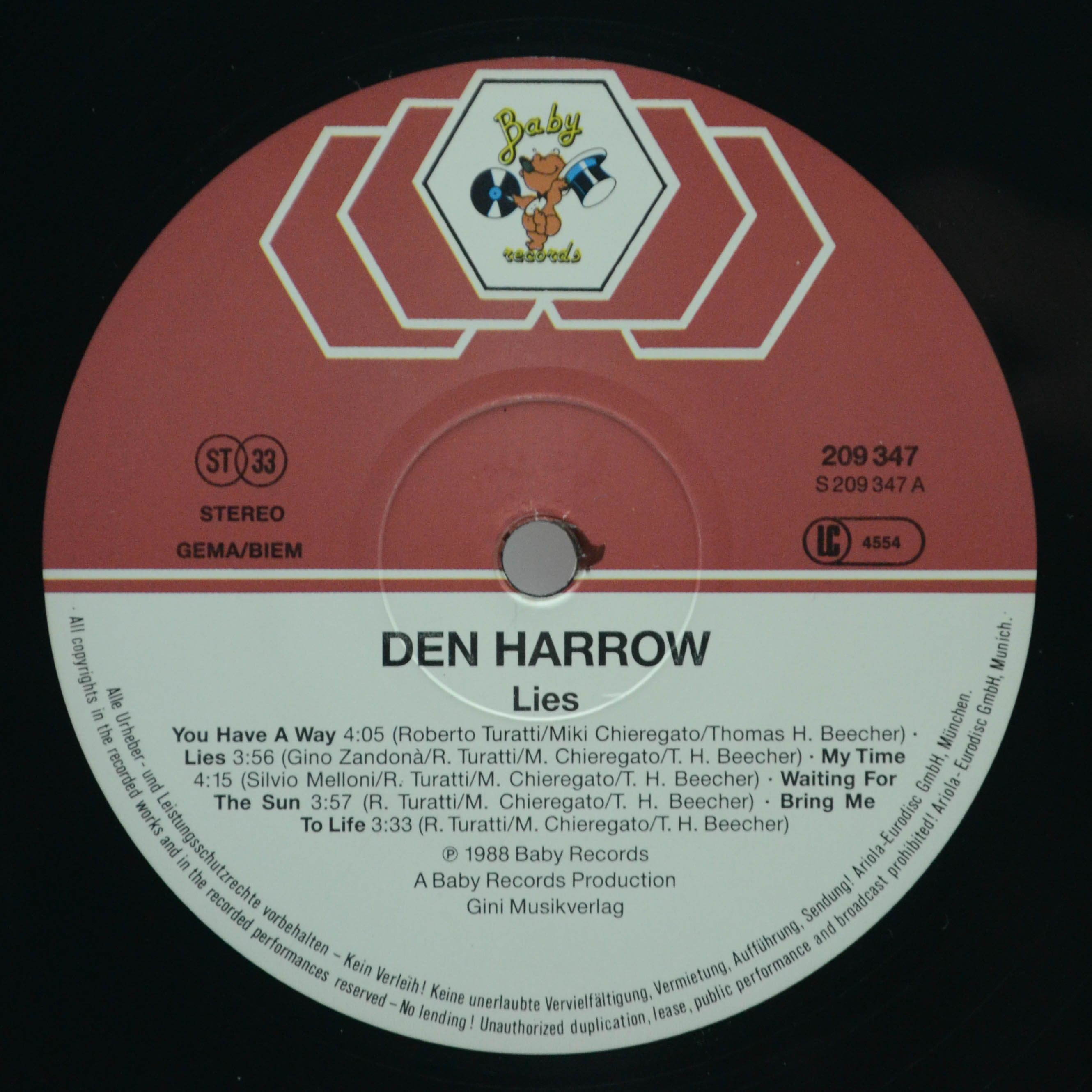 Den Harrow — Lies, 1988
