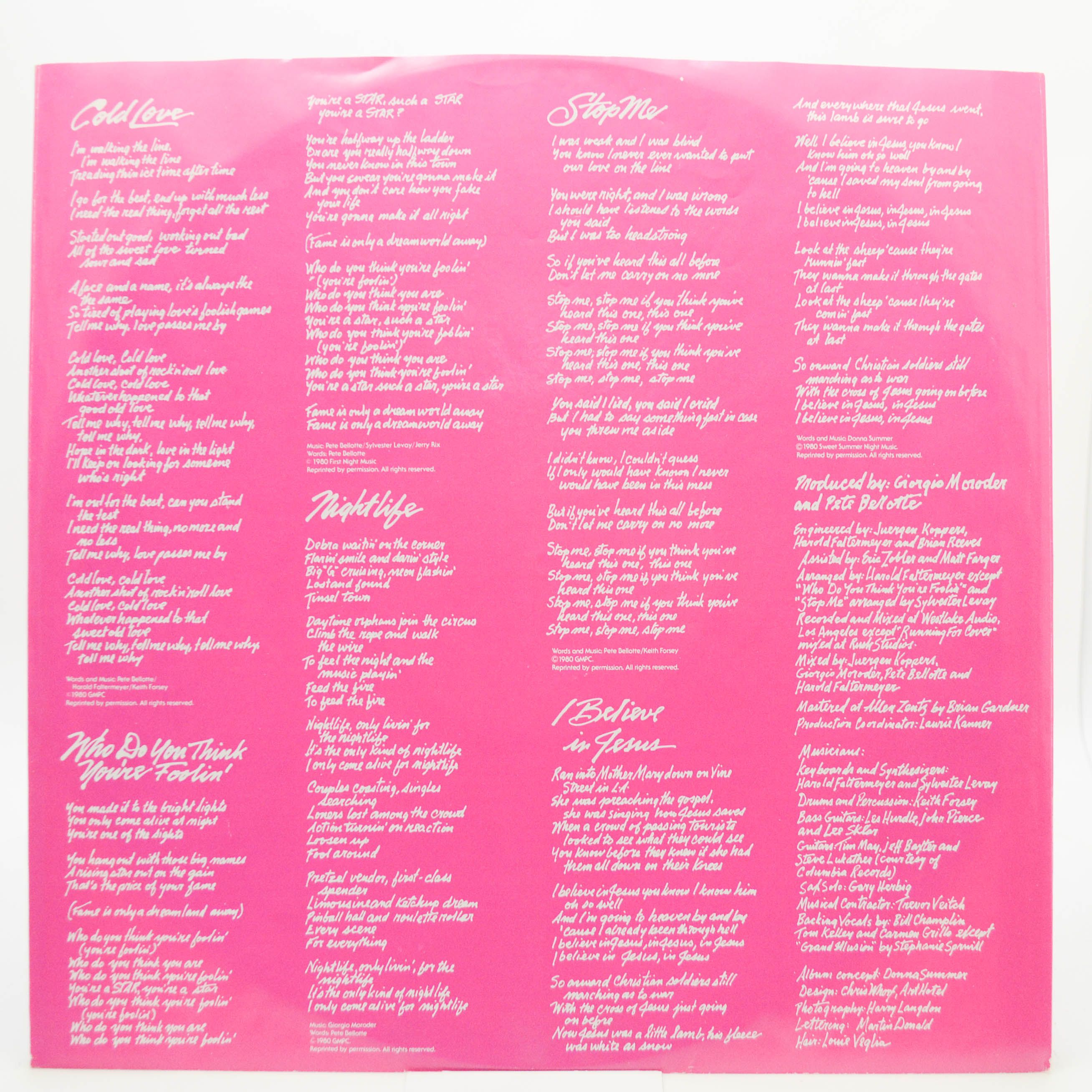 Donna Summer — The Wanderer (1-st, USA), 1980