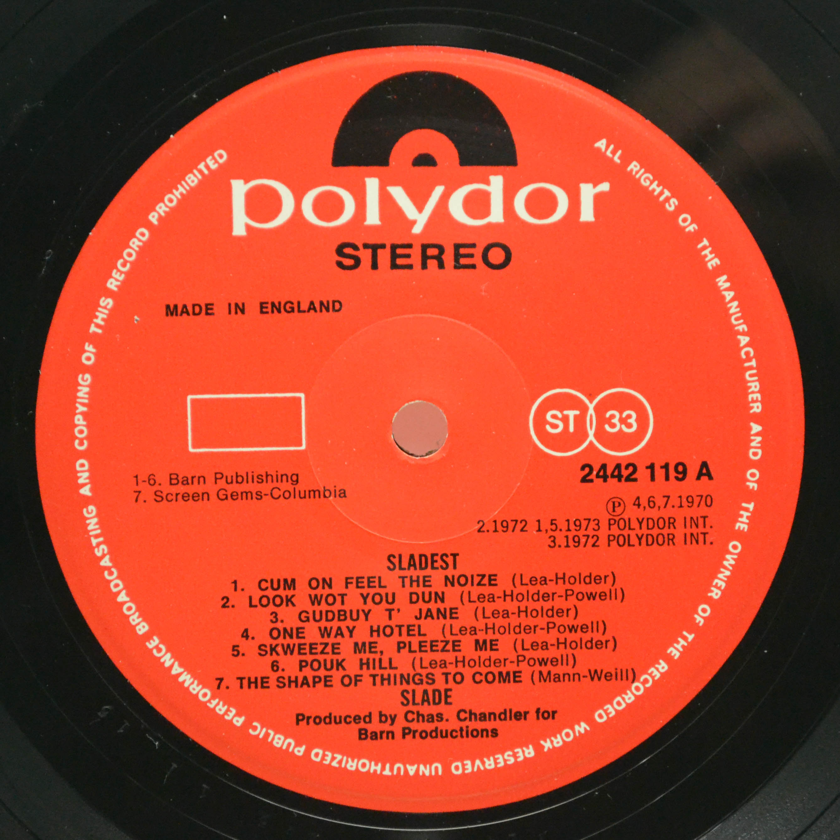 Slade — Sladest (1-st, UK), 1973