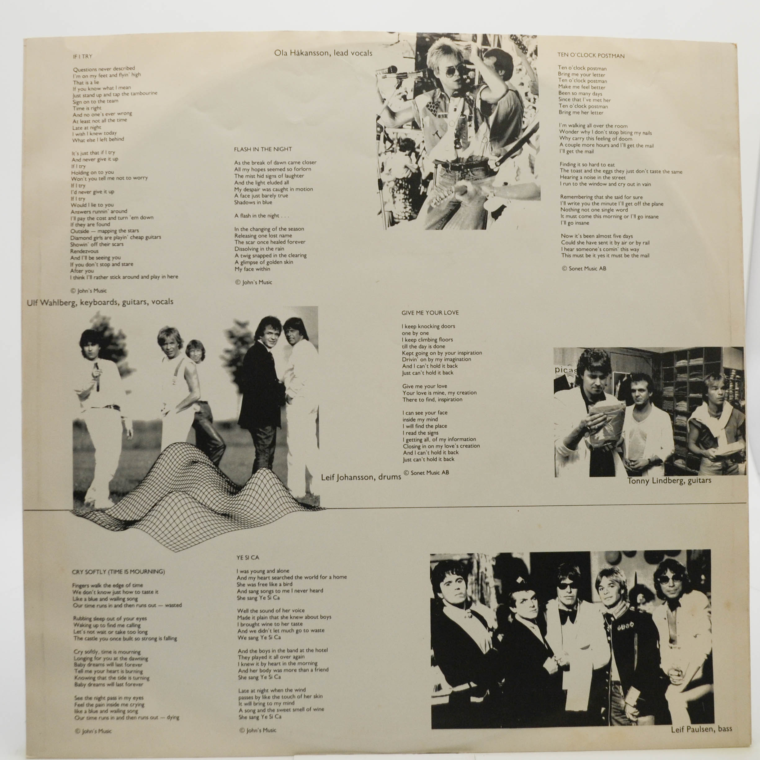 Виниловая пластинка Secret Service — Greatest Hits (1-st, Sweden), 1982