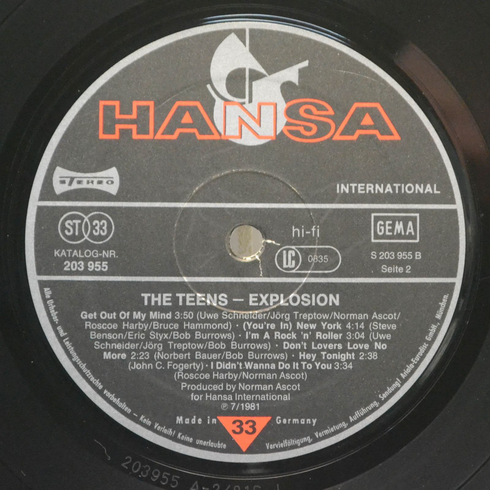 Teens — Explosion, 1981