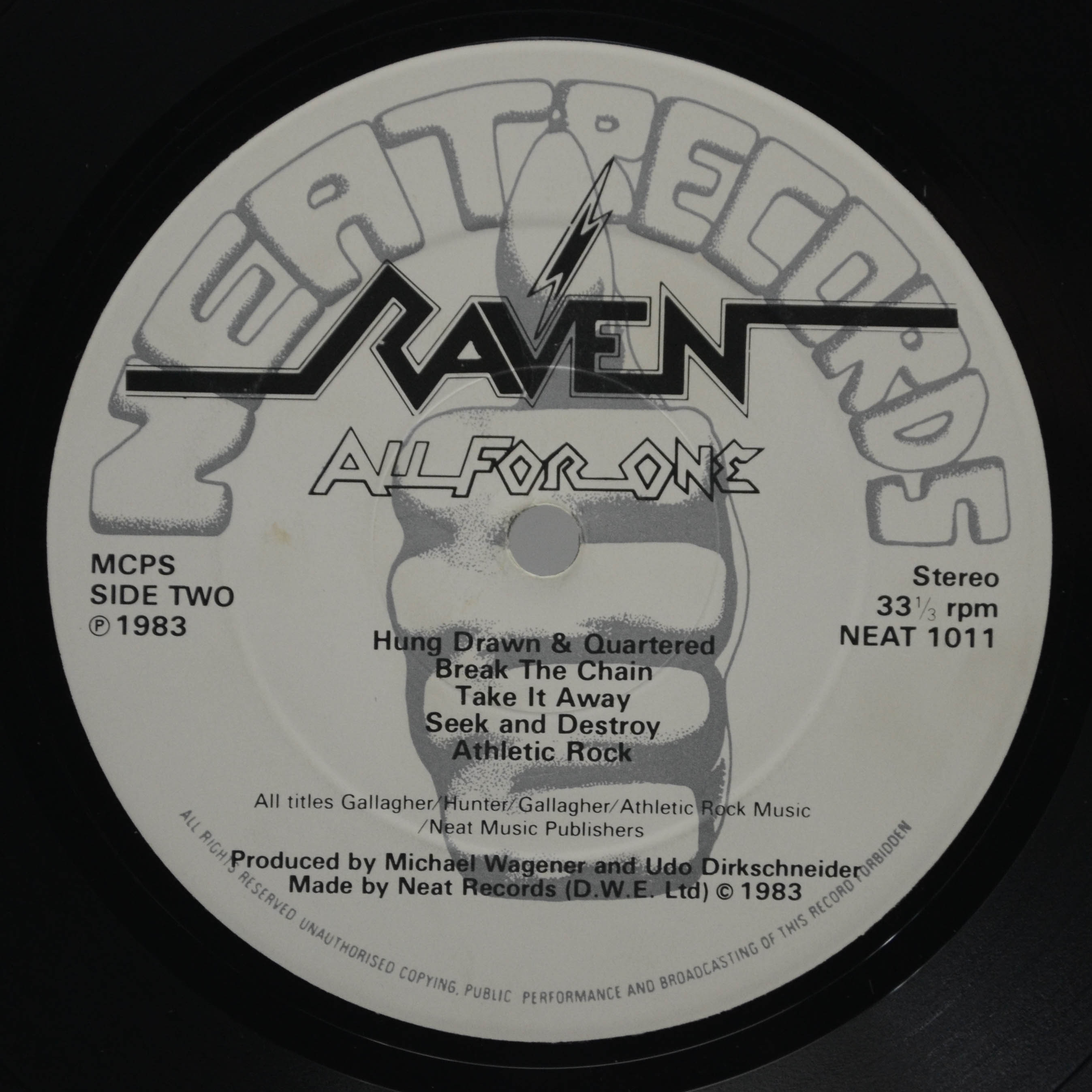 Виниловая пластинка Raven — All For One (1-st, UK), 1983