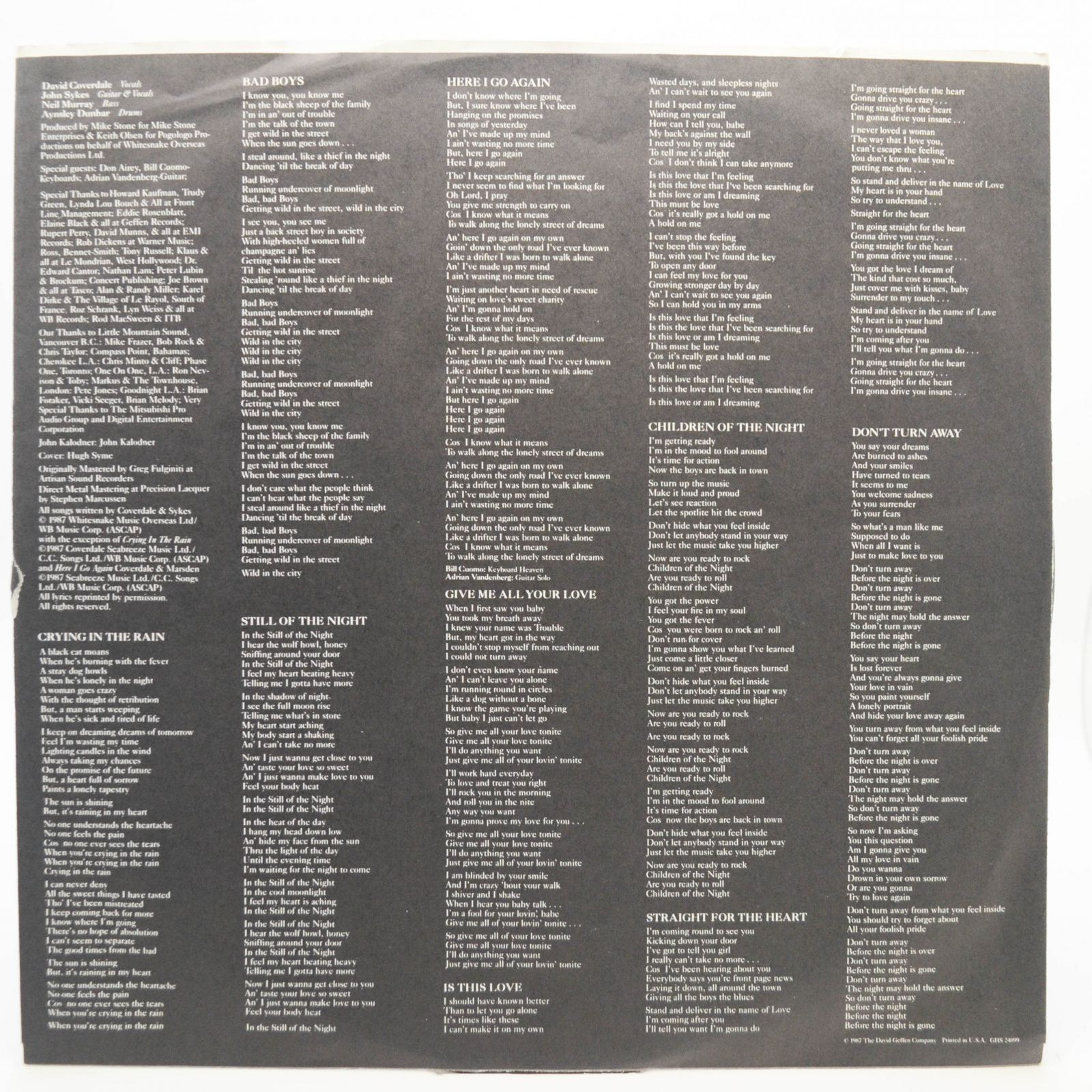 Whitesnake — Whitesnake (USA), 1987