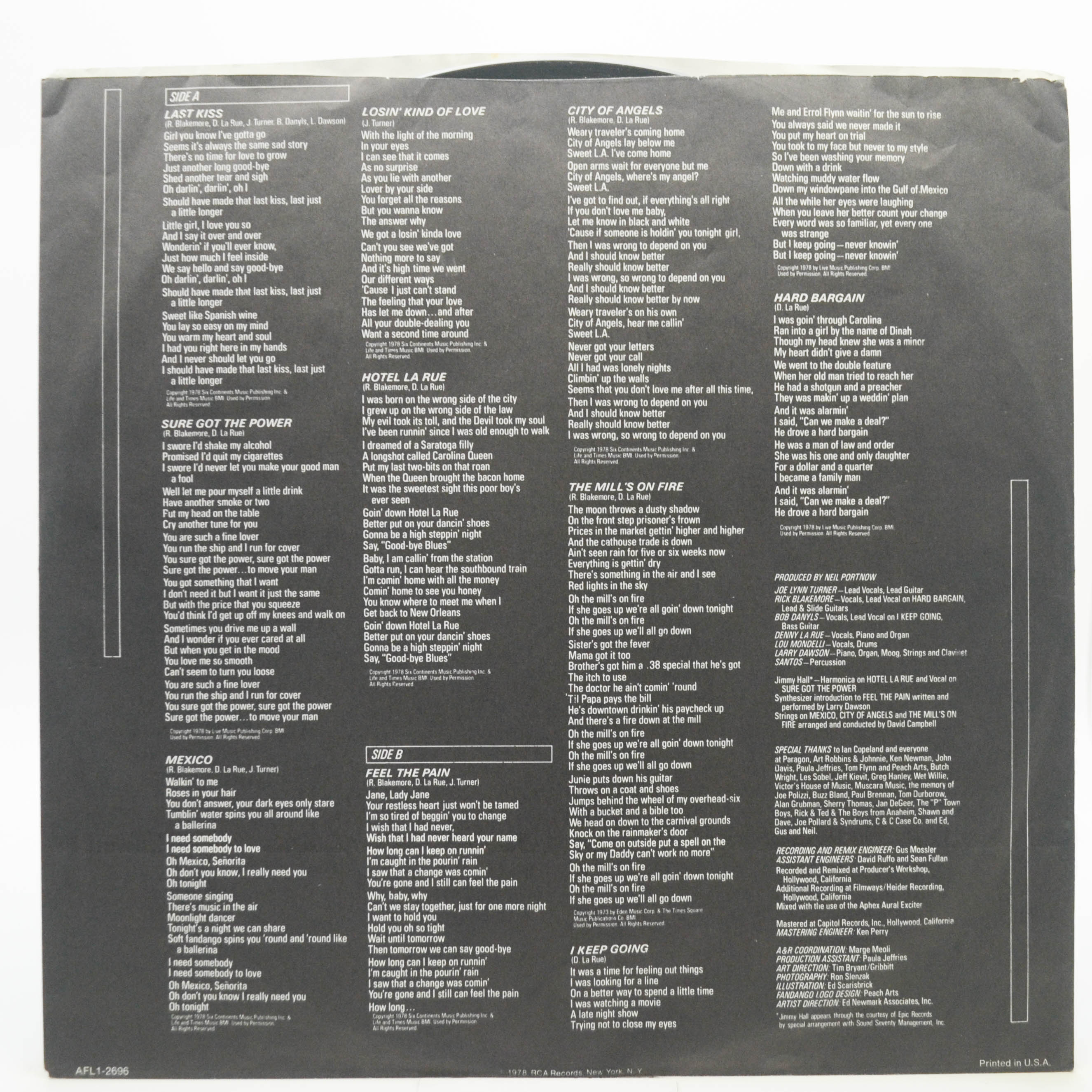 Fandango — Last Kiss, 1978