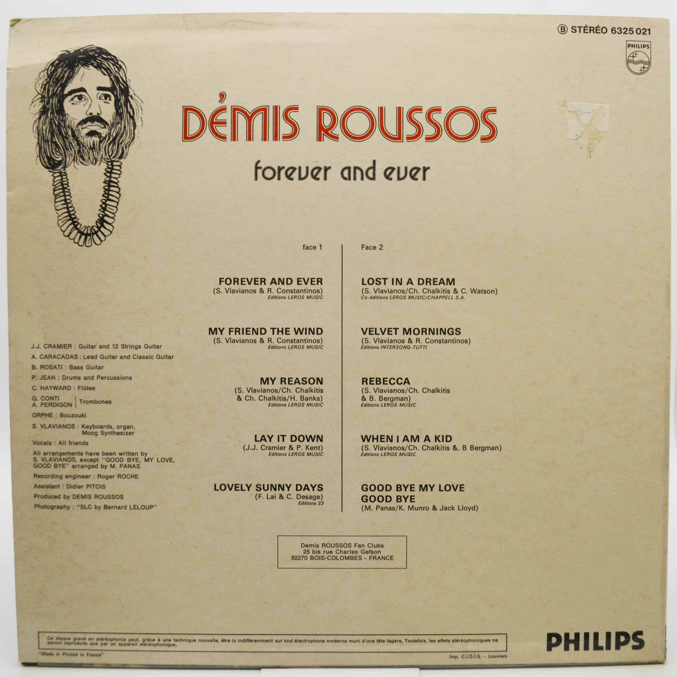 Démis Roussos — Forever And Ever (France), 1973
