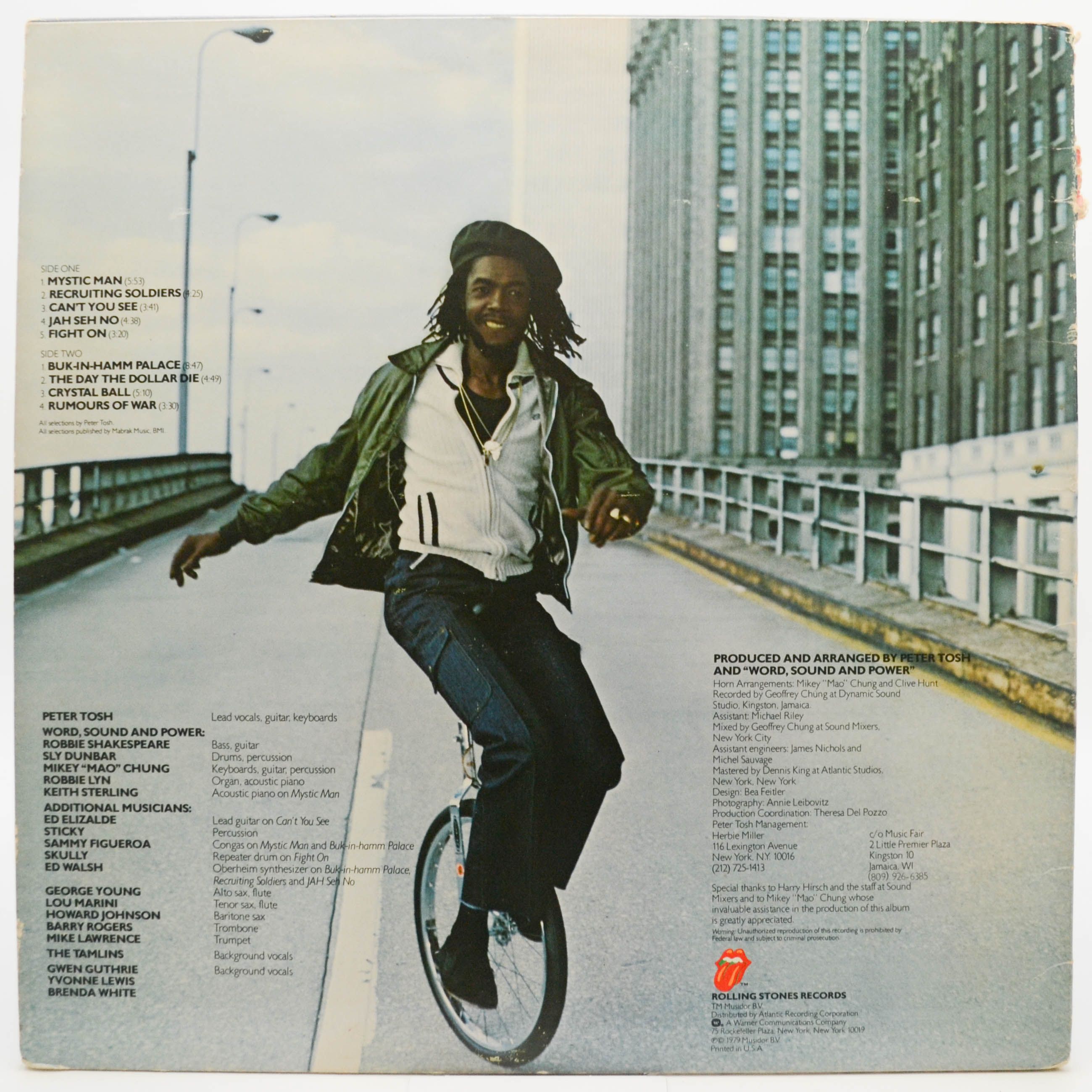 Peter Tosh — Mystic Man (1-st, USA), 1979