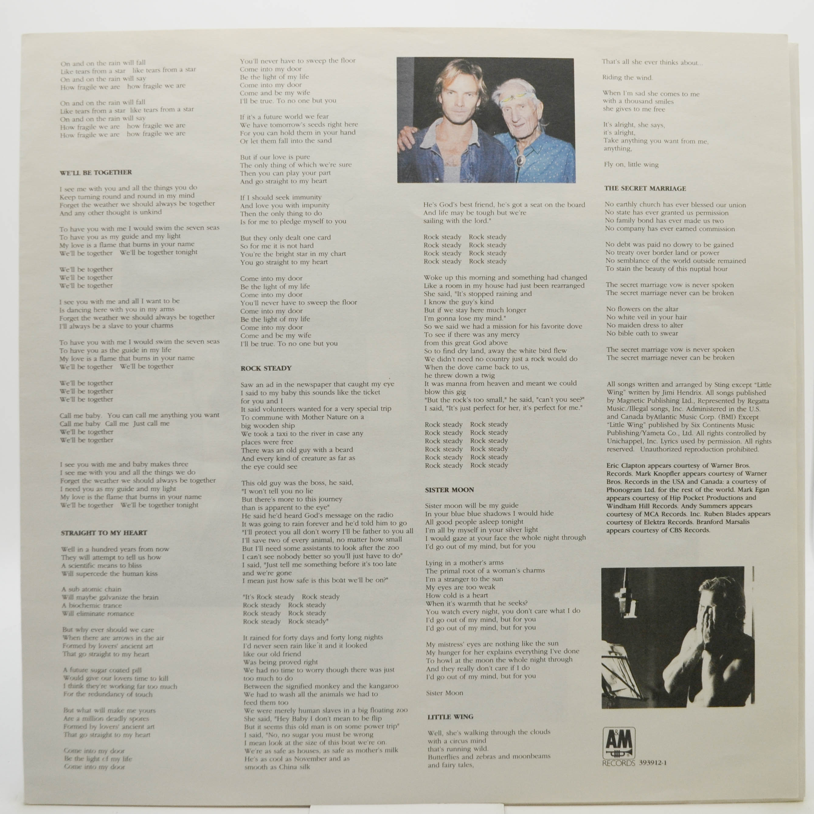 Sting — ...Nothing Like The Sun (2LP), 1987