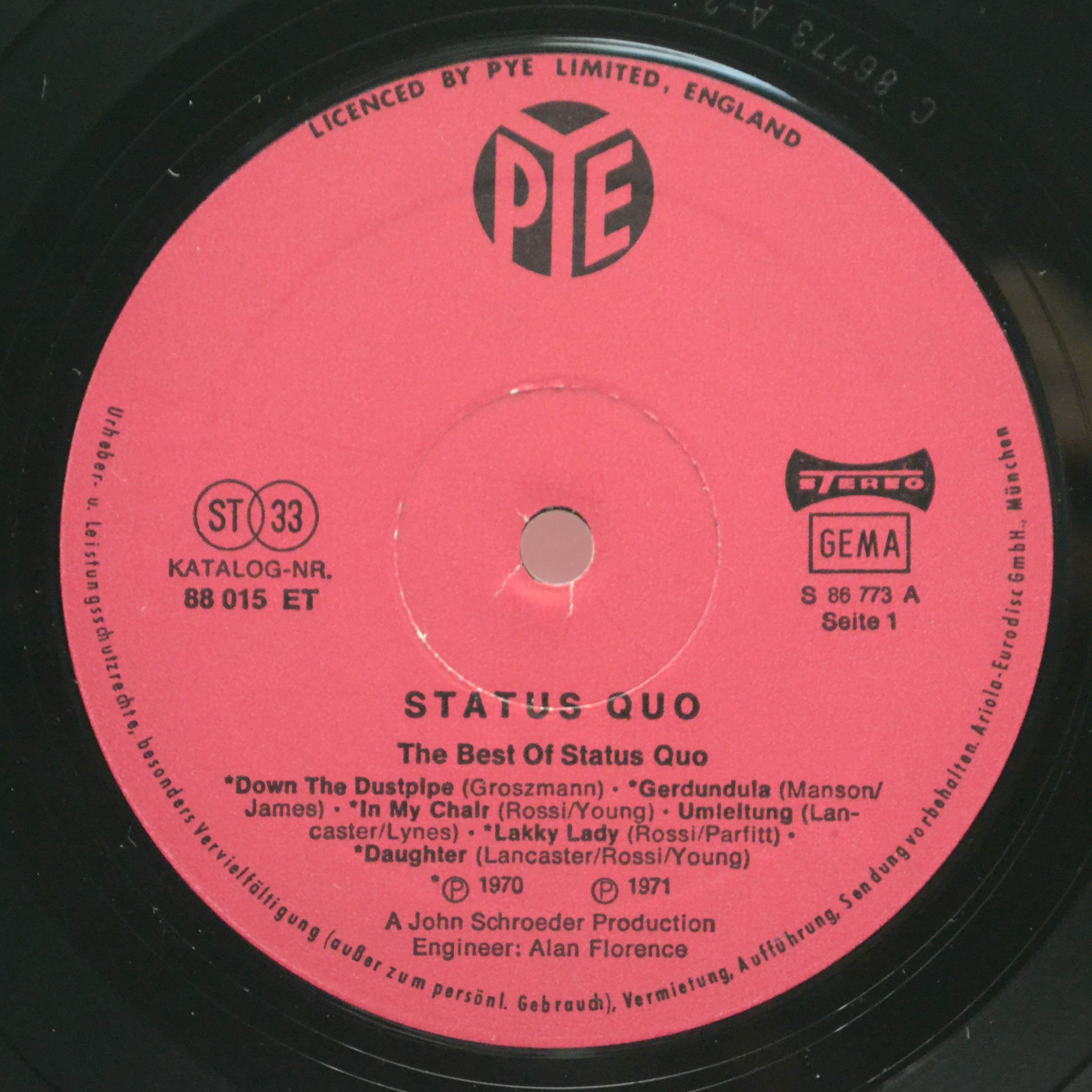 Status Quo — The Best Of Status Quo, 1971