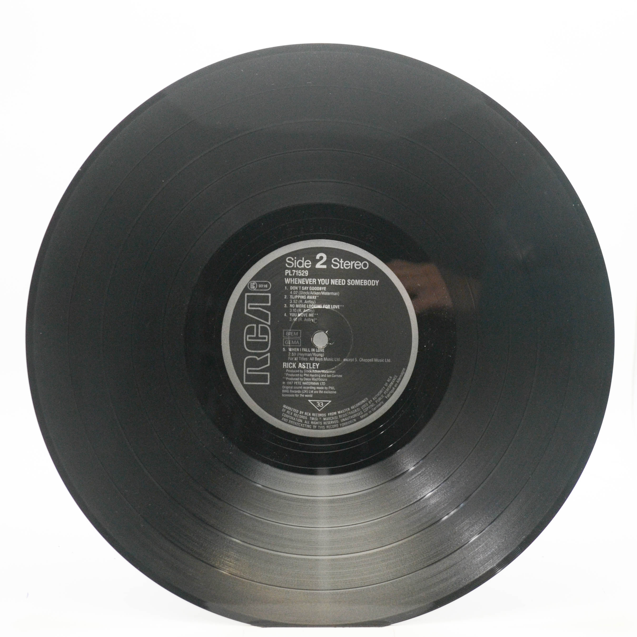 Rick Astley — Whenever You Need Somebody, 1987