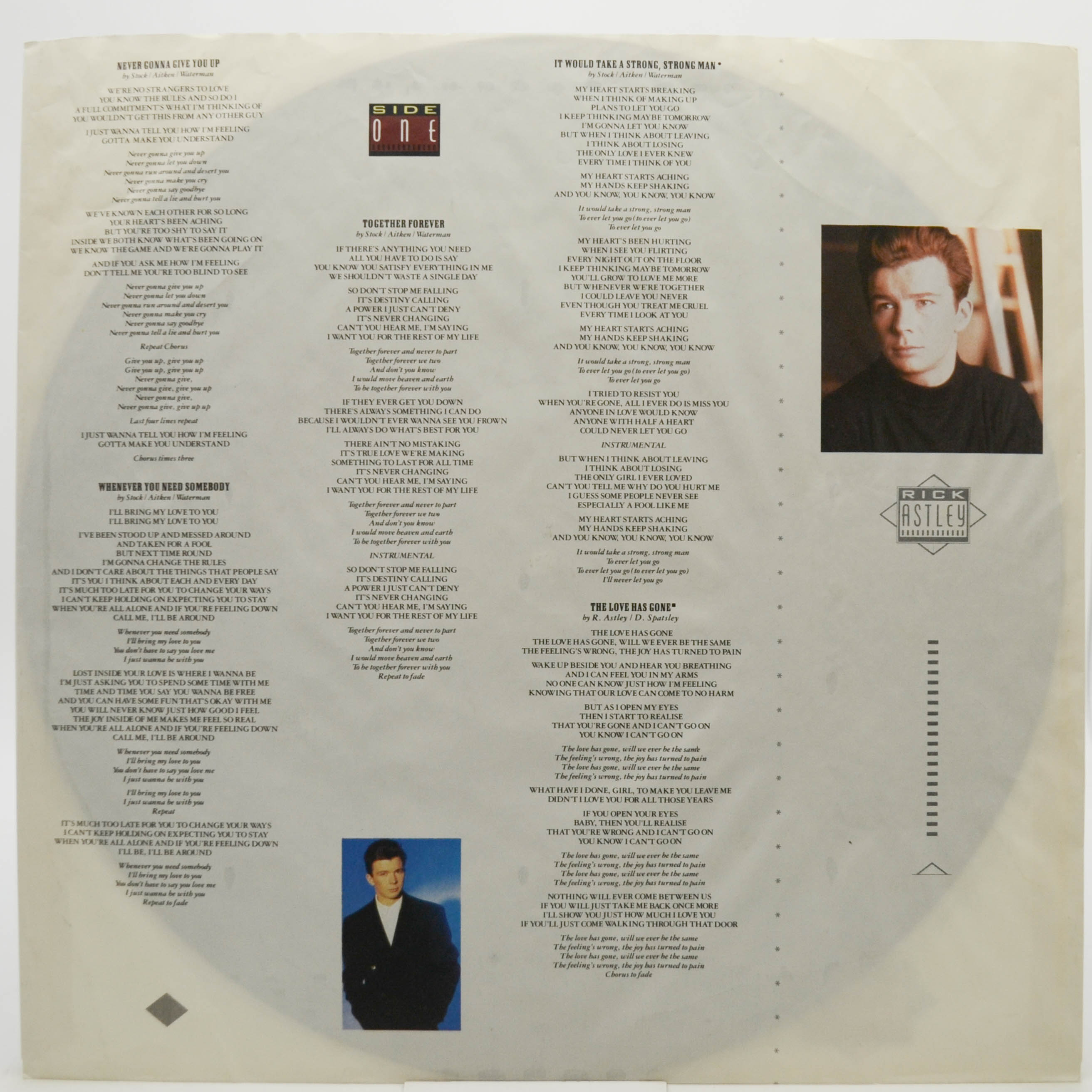 Rick Astley — Whenever You Need Somebody, 1987