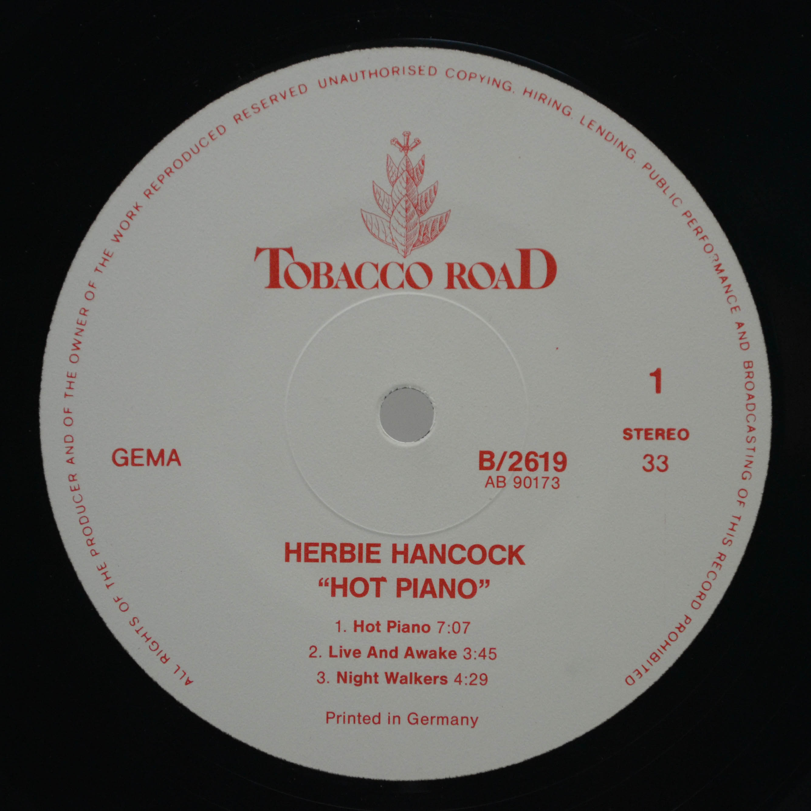 Herbie Hancock — Hot Piano, 1984