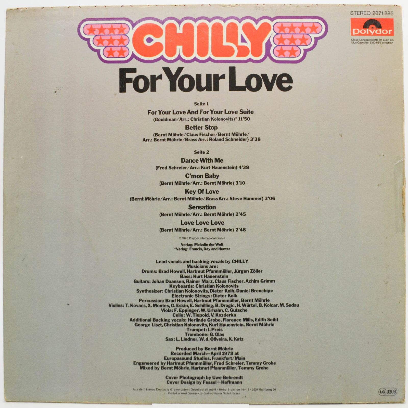 Chilly — For Your Love, 1978