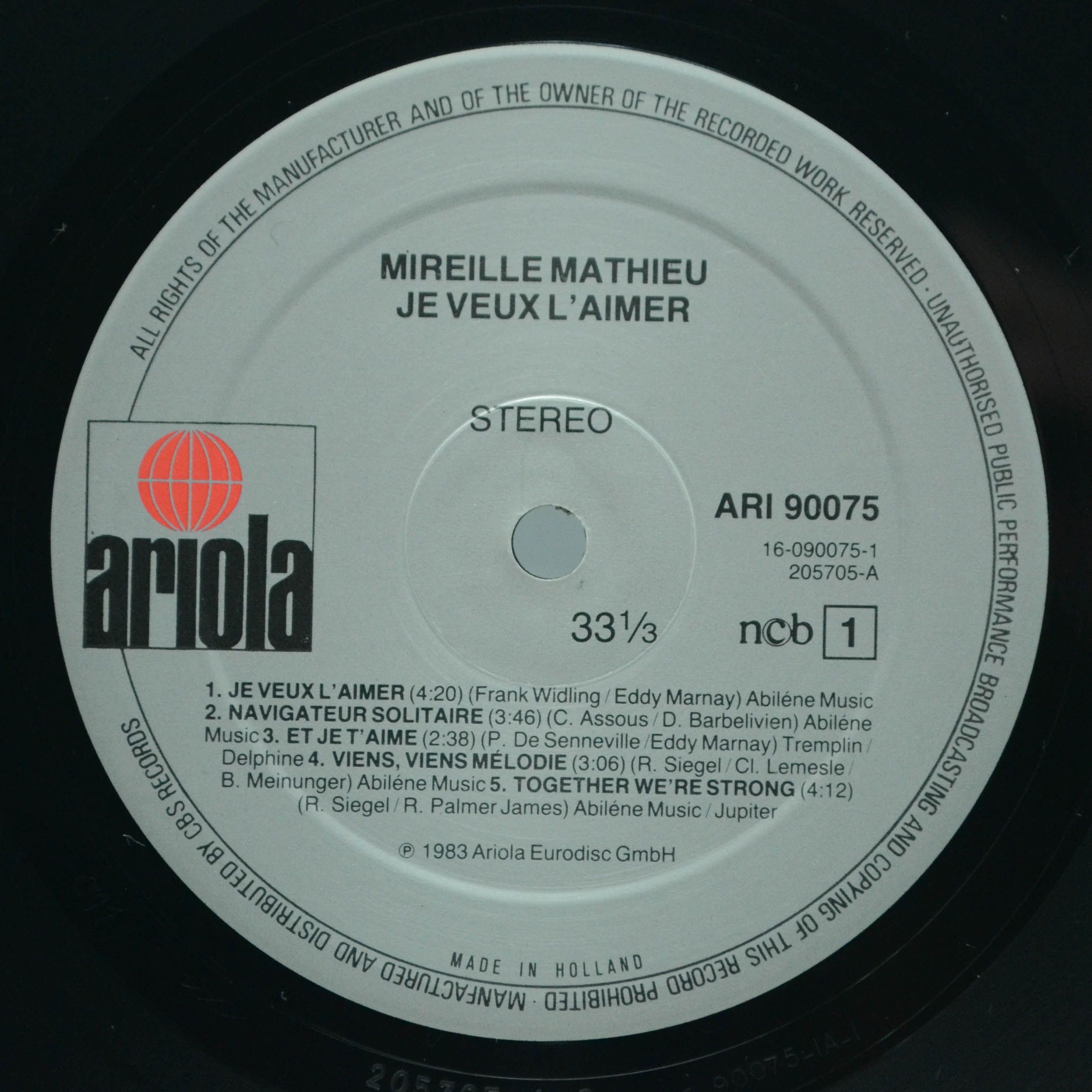 Mireille Mathieu — Je Veux L'aimer, 1983