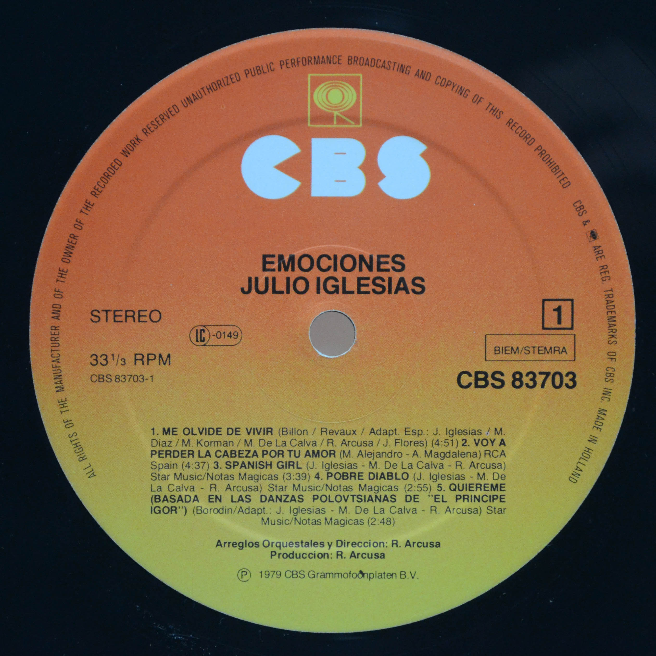 Julio Iglesias — Emociones, 1978