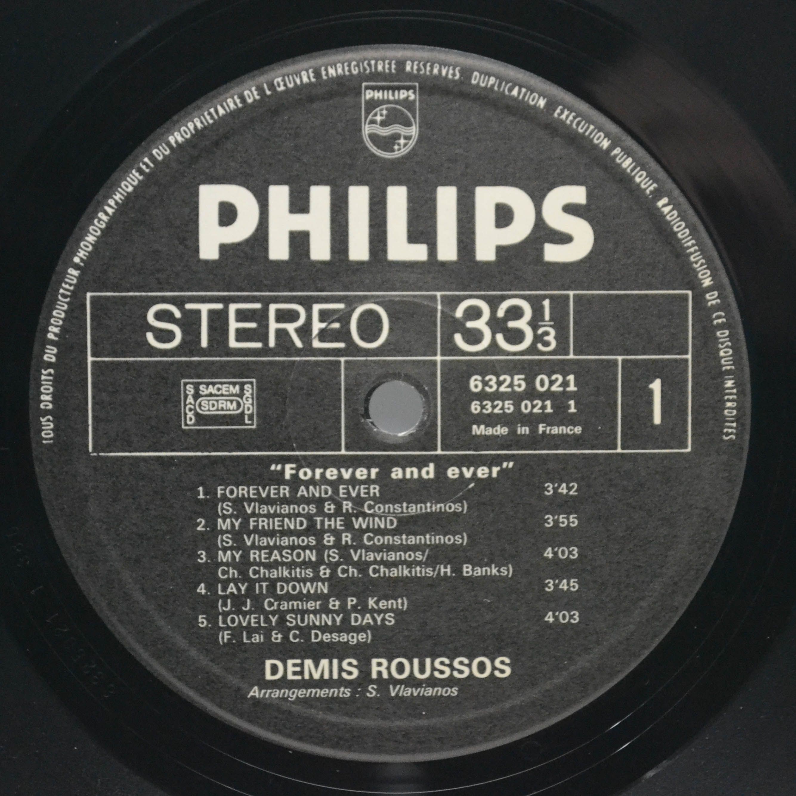 Démis Roussos — Forever And Ever (France), 1973