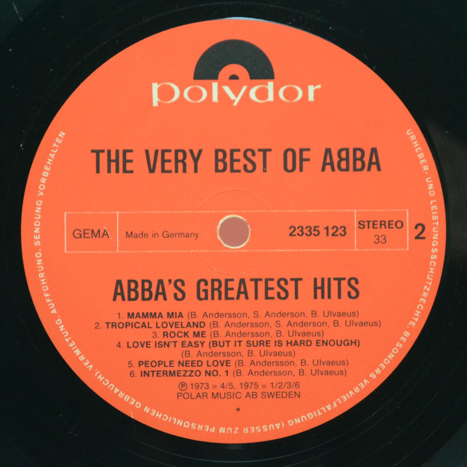 ABBA — The Very Best Of ABBA (ABBA's Greatest Hits) (2LP), 1976