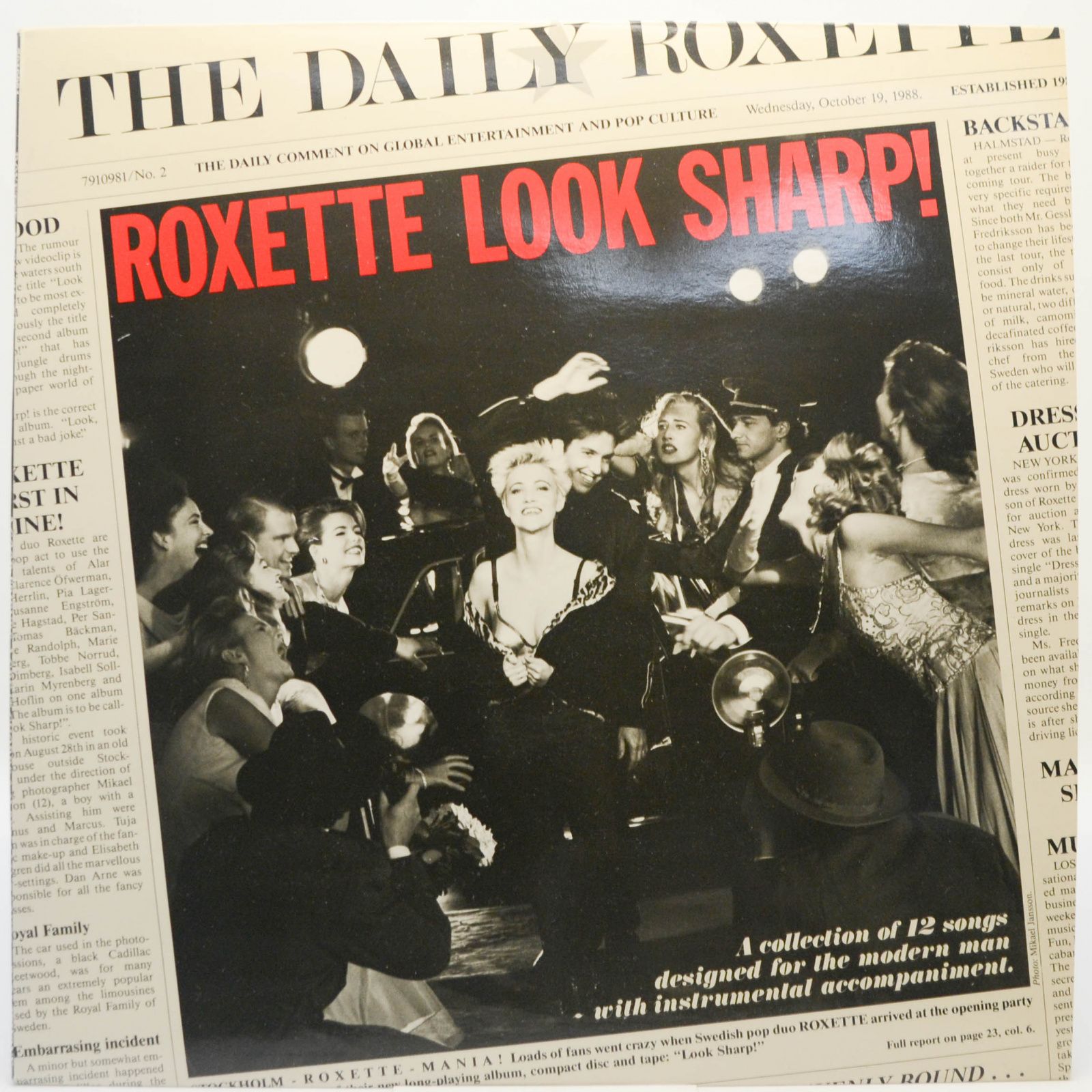 Roxette — Look Sharp! (1-st, Sweden), 1988