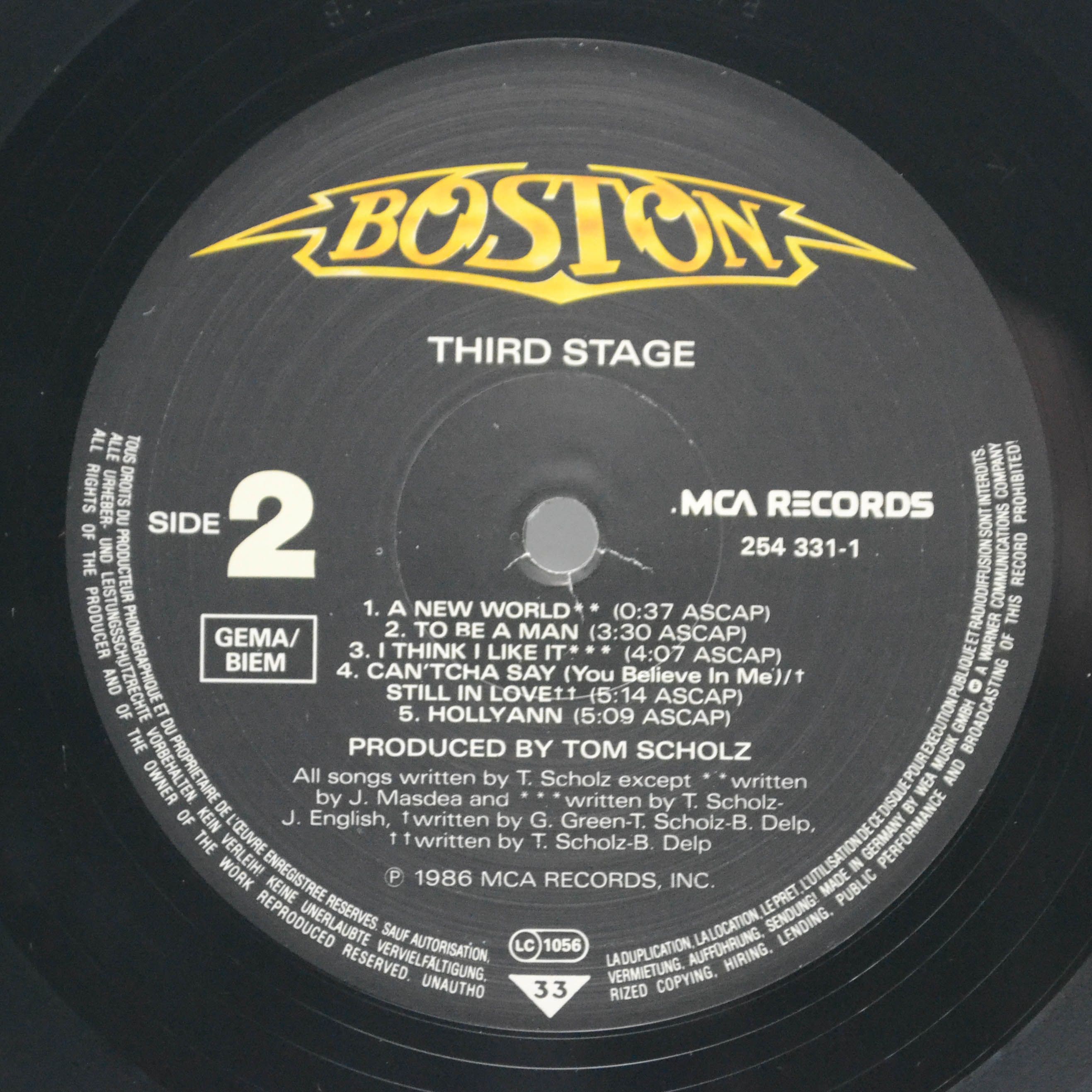 Boston — Third Stage, 1986
