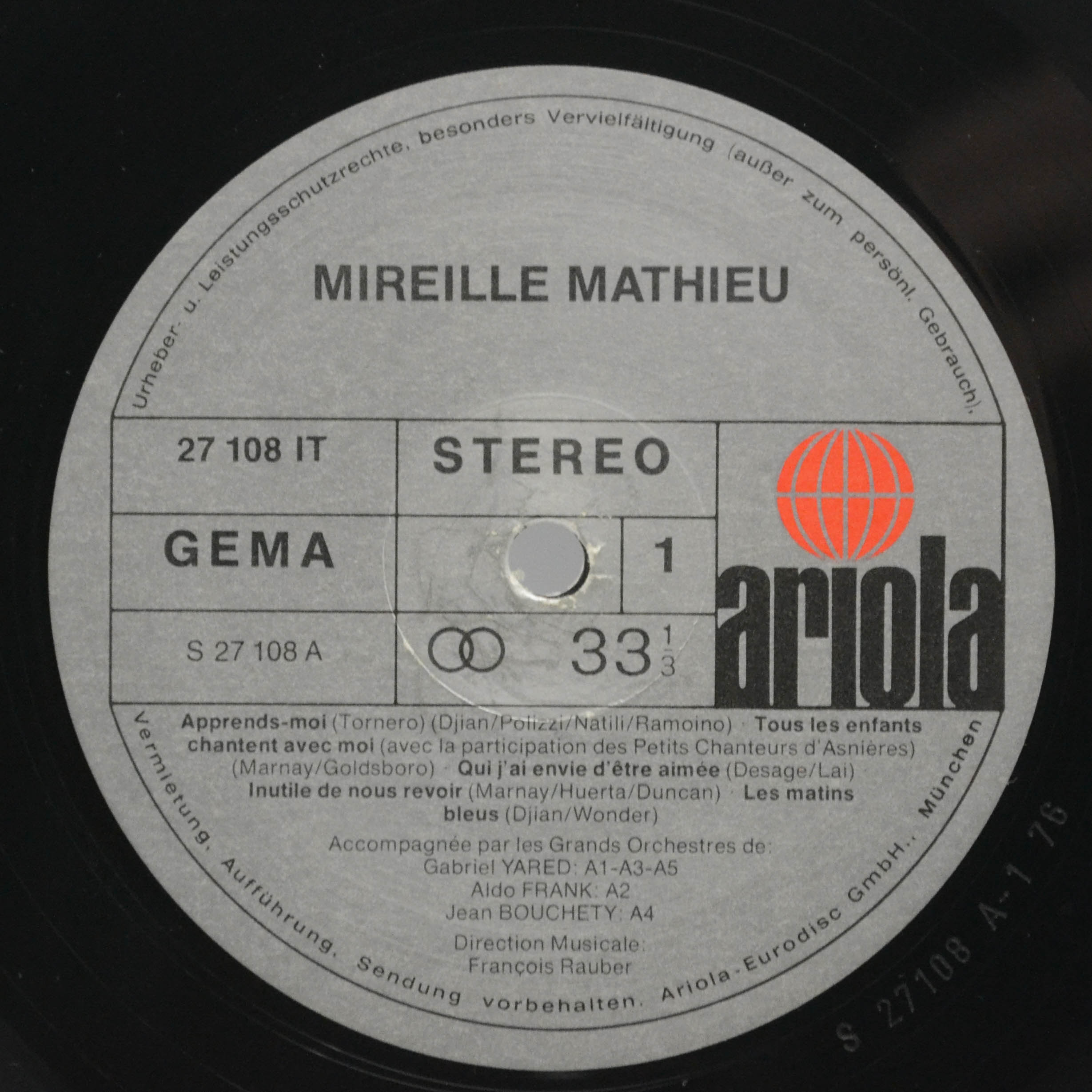 Виниловая пластинка Mireille Mathieu — Mireille Mathieu, 1976