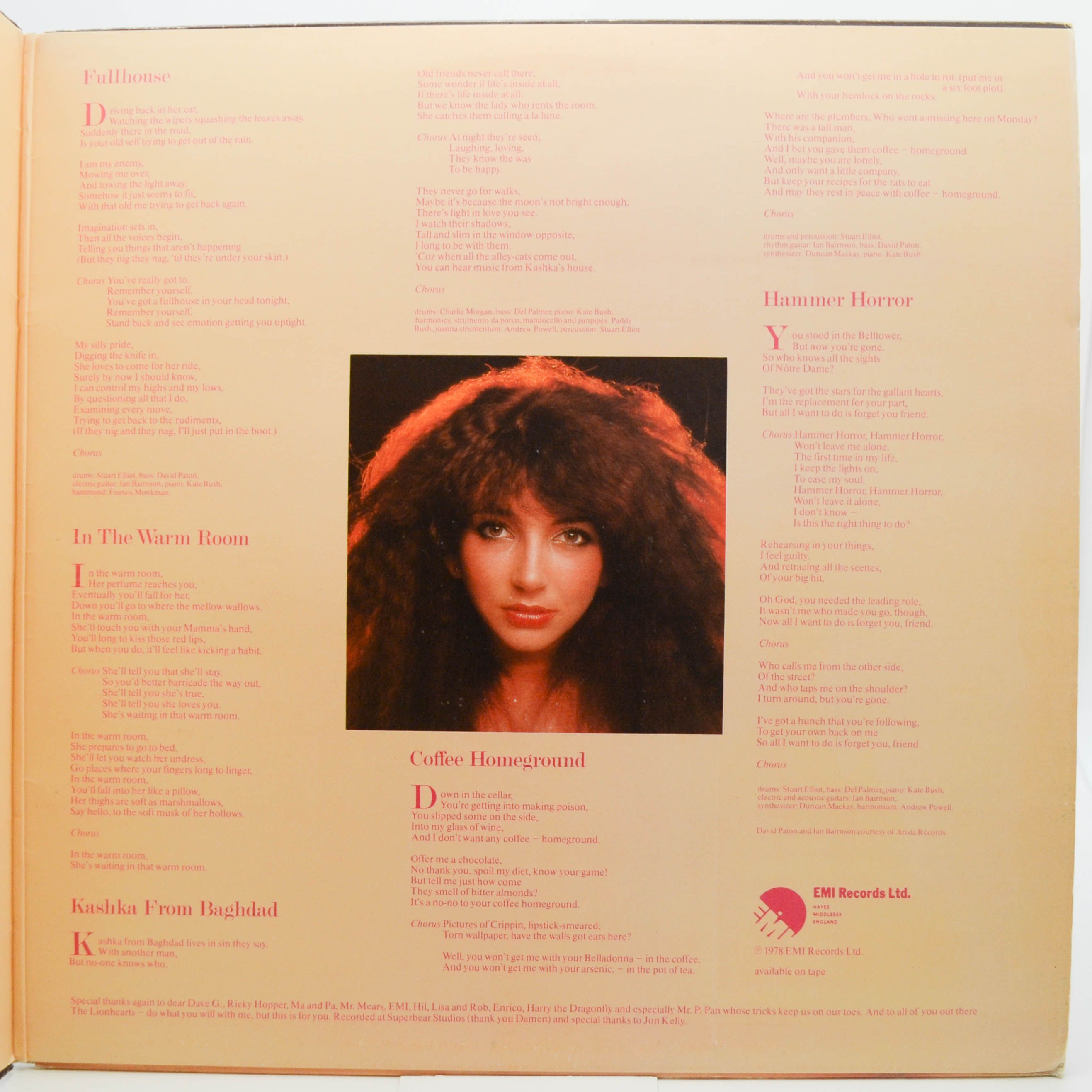 Kate Bush — Lionheart (1-st, UK), 1978