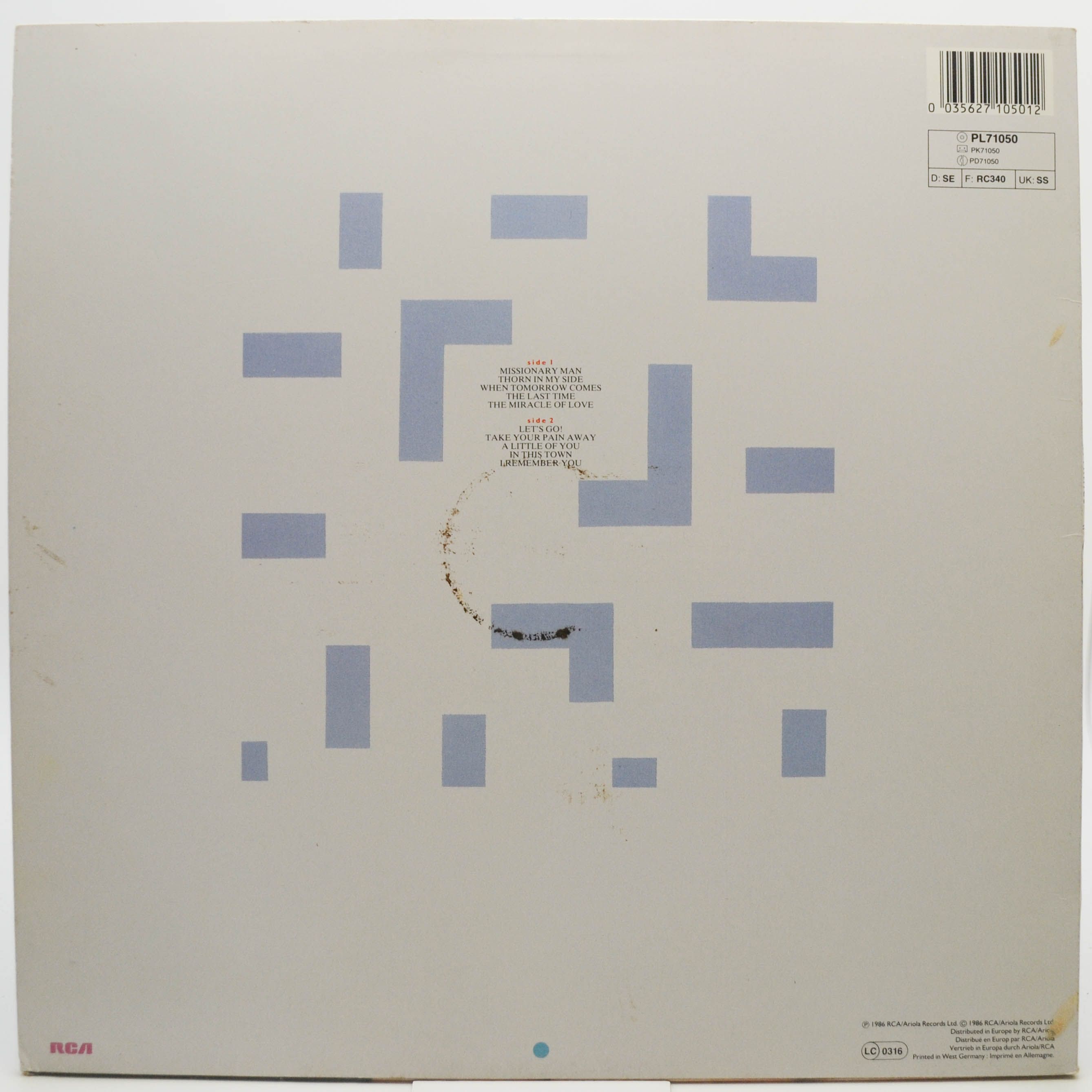 Eurythmics — Revenge, 1986