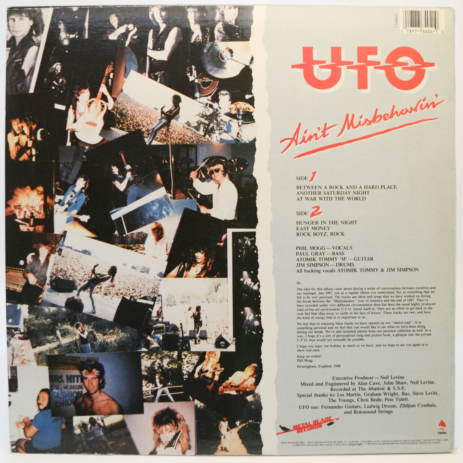 UFO — Ain't Misbehavin', 1988