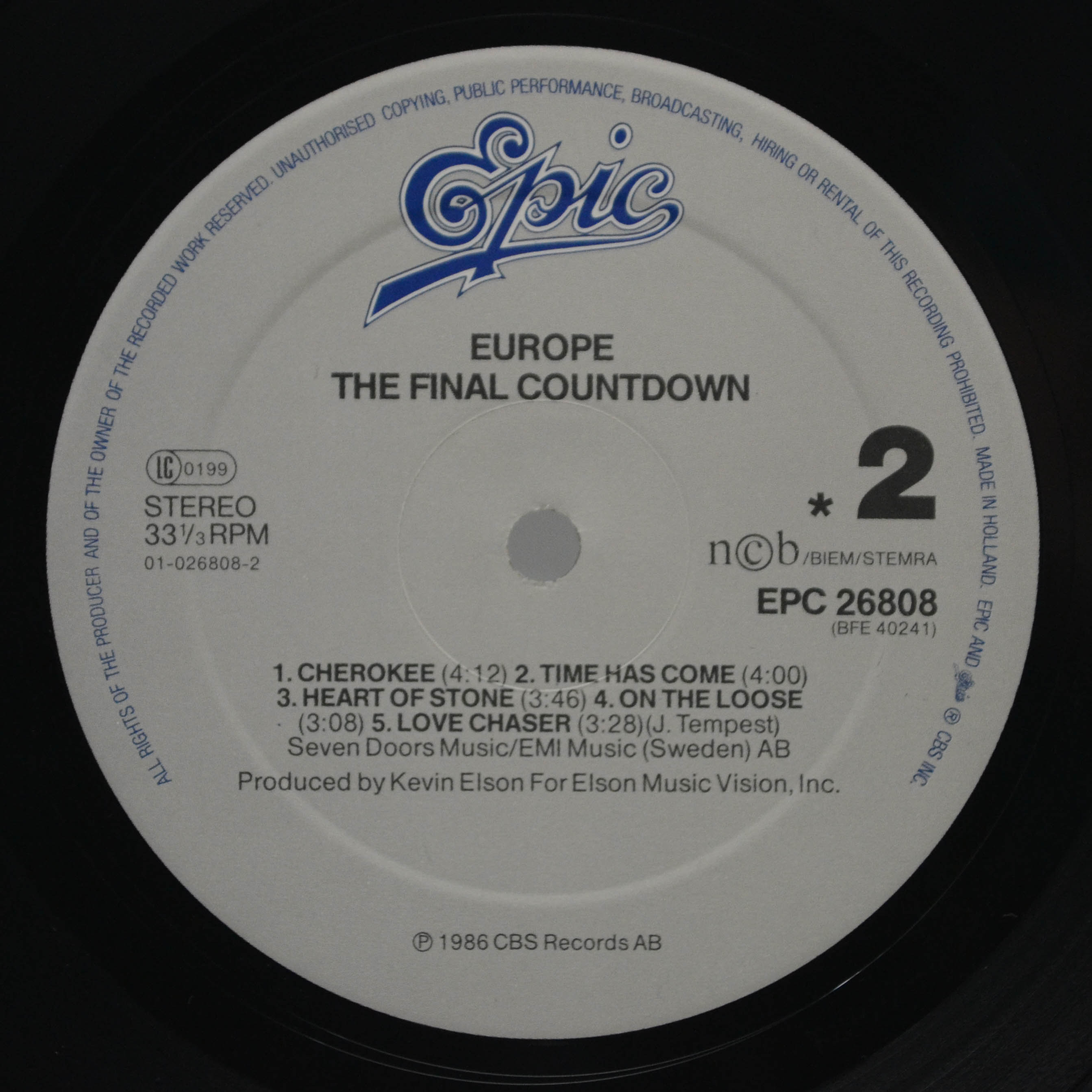 Europe — The Final Countdown, 1986
